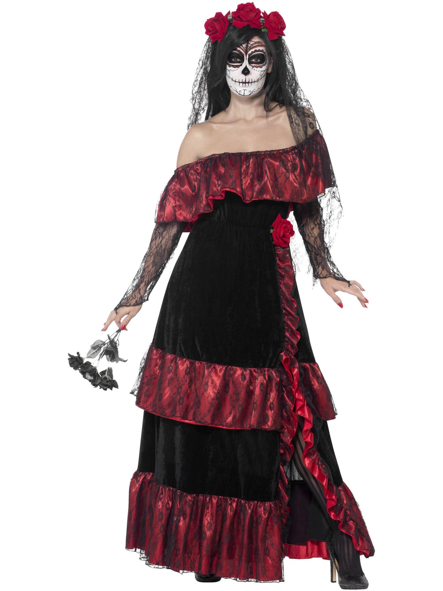 Deluxe Day of the Dead Bride Costume, Black Wholesale