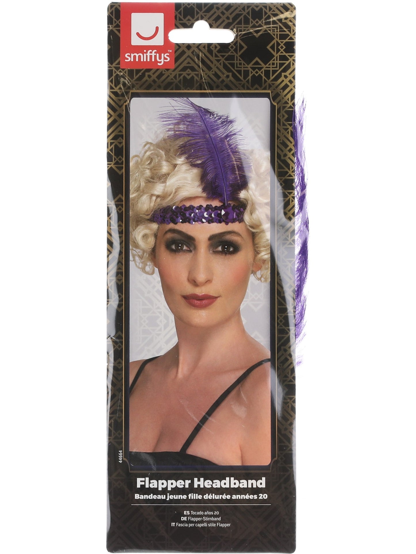 Flapper Headband, Purple Wholesale