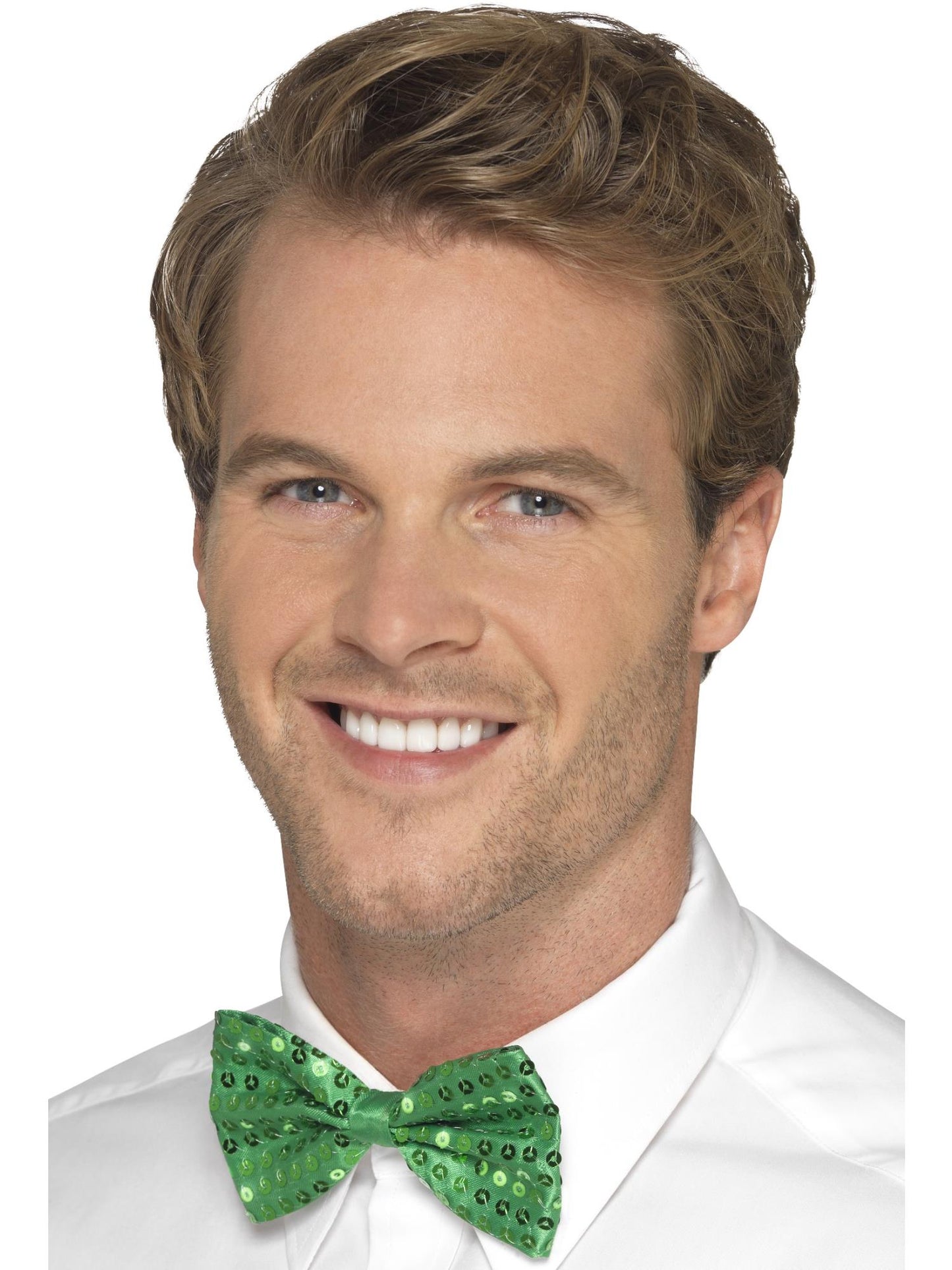 Sequin Bow Tie, Green Wholesale