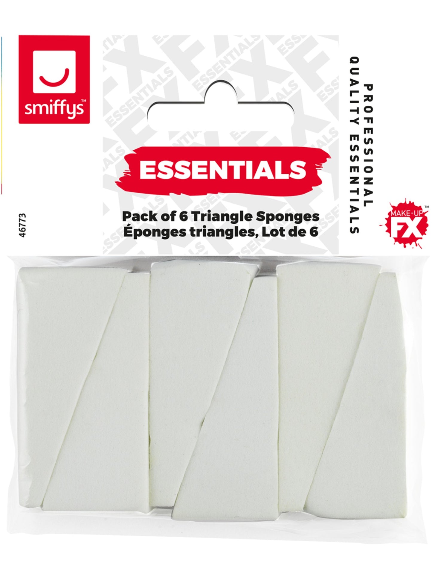 Esponjas en triángulo, Blanco, Paquete de 6