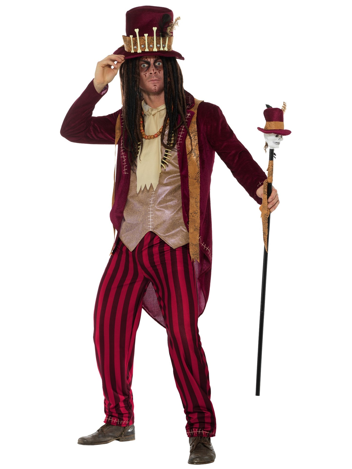 Deluxe Voodoo Witch Doctor Costume, Red Wholesale