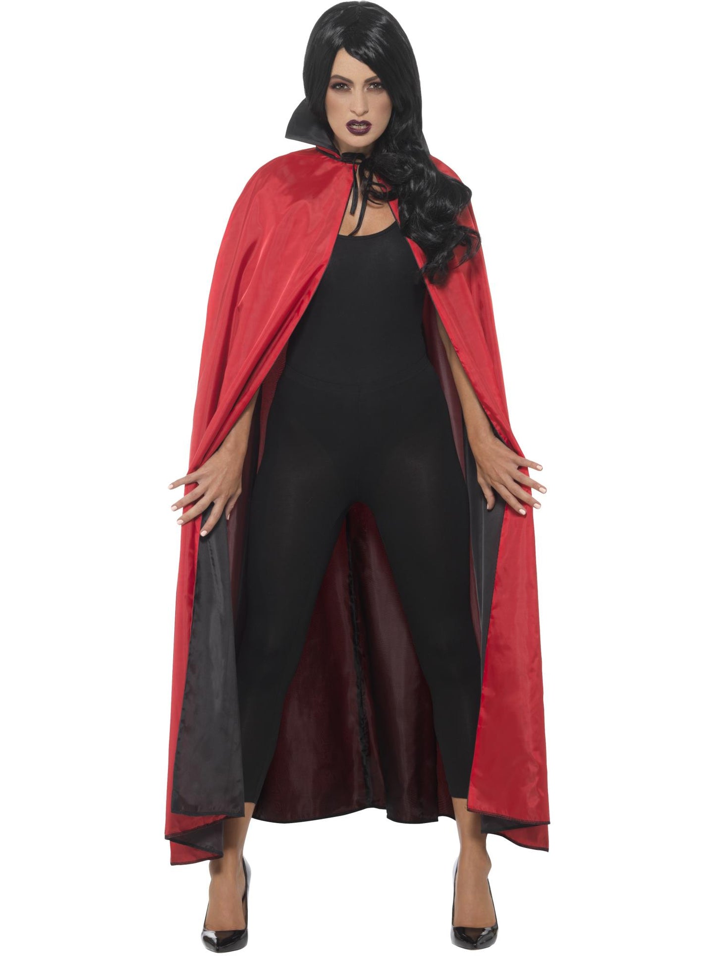 Wendbarer Vampirumhang, Schwarz & Rot, 127 cm