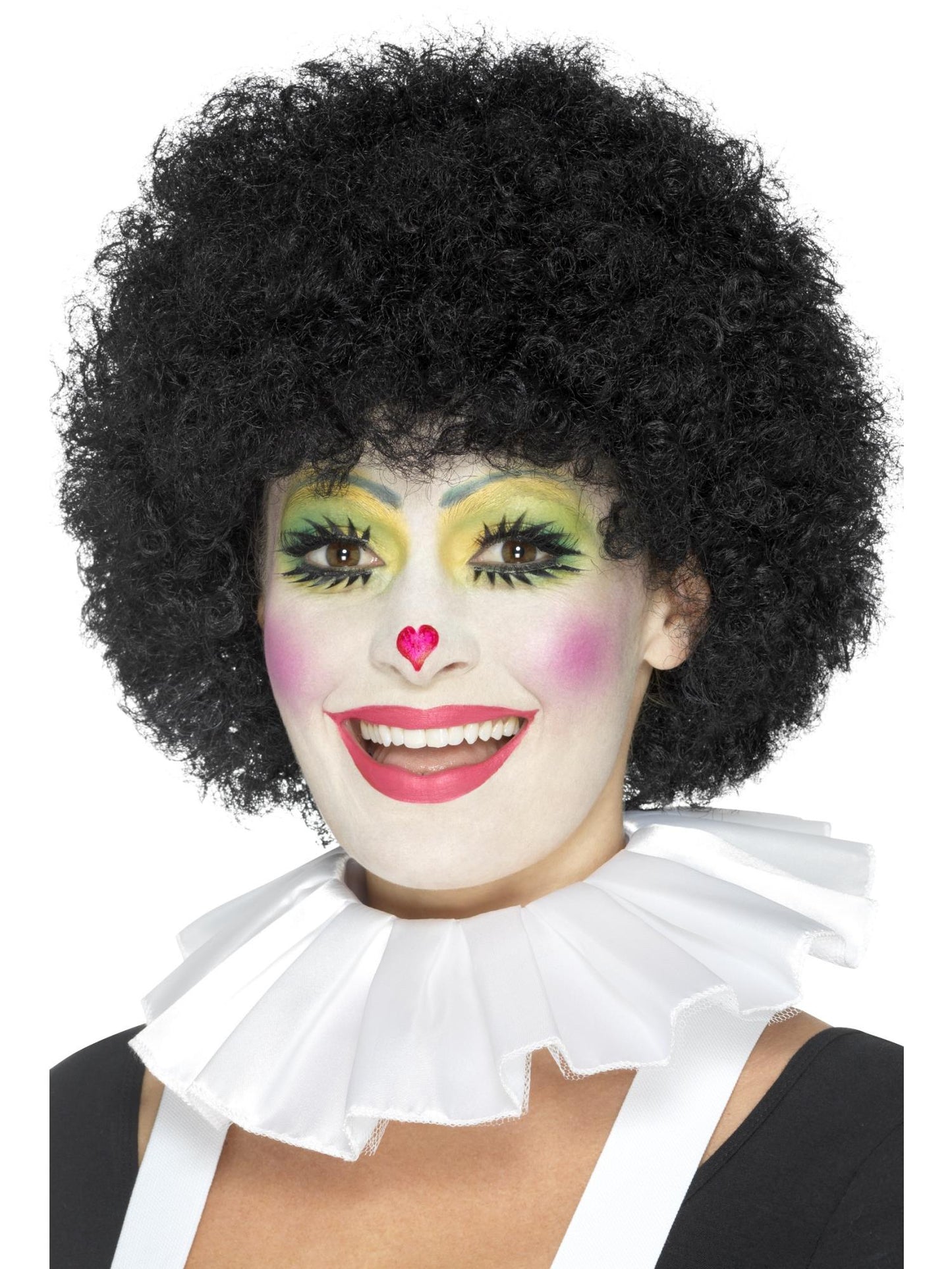 Clown Neck Ruffle, White Wholesale