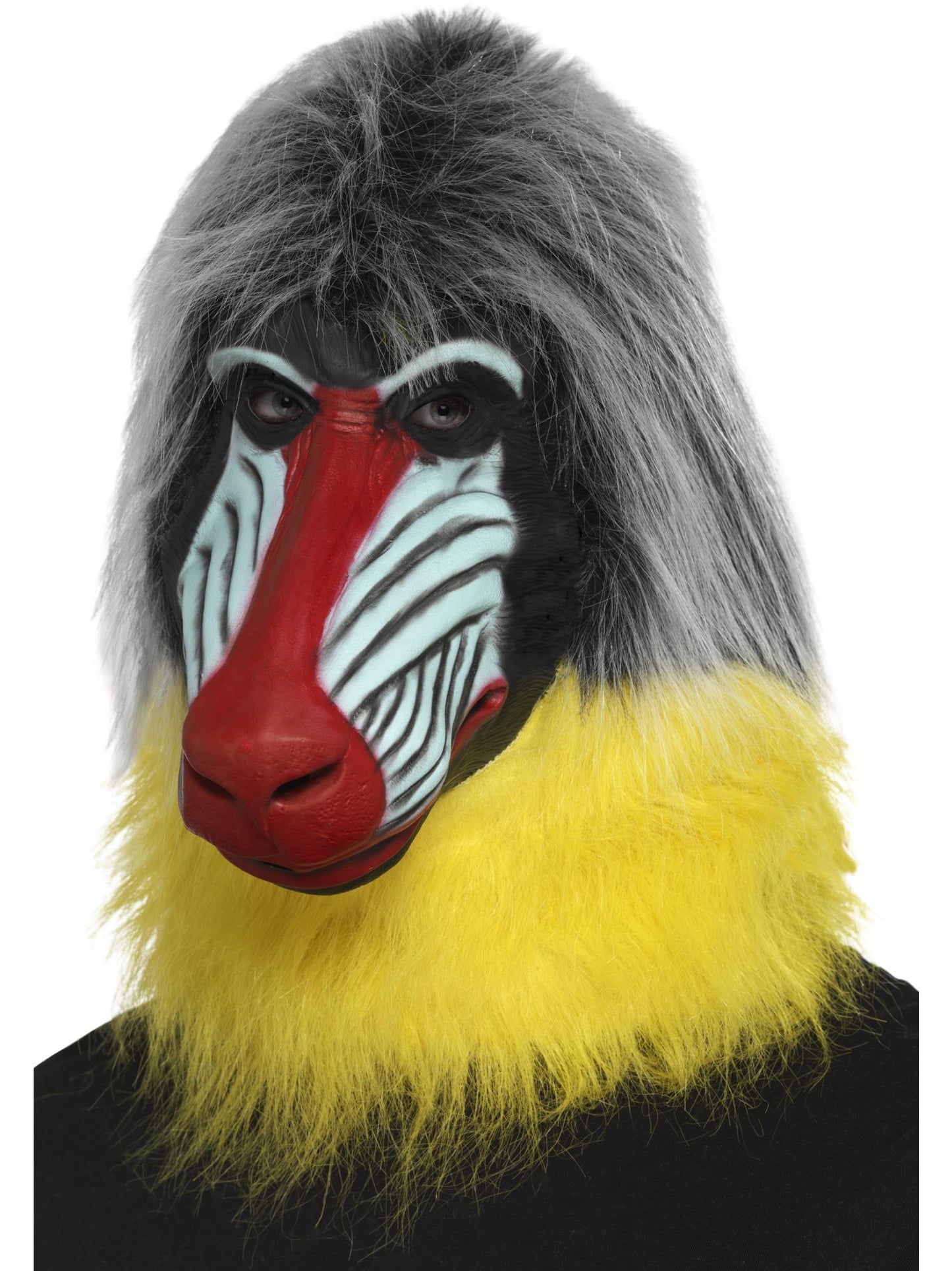 Pavianmaske,Grau,Latex, ganzer Kopf
