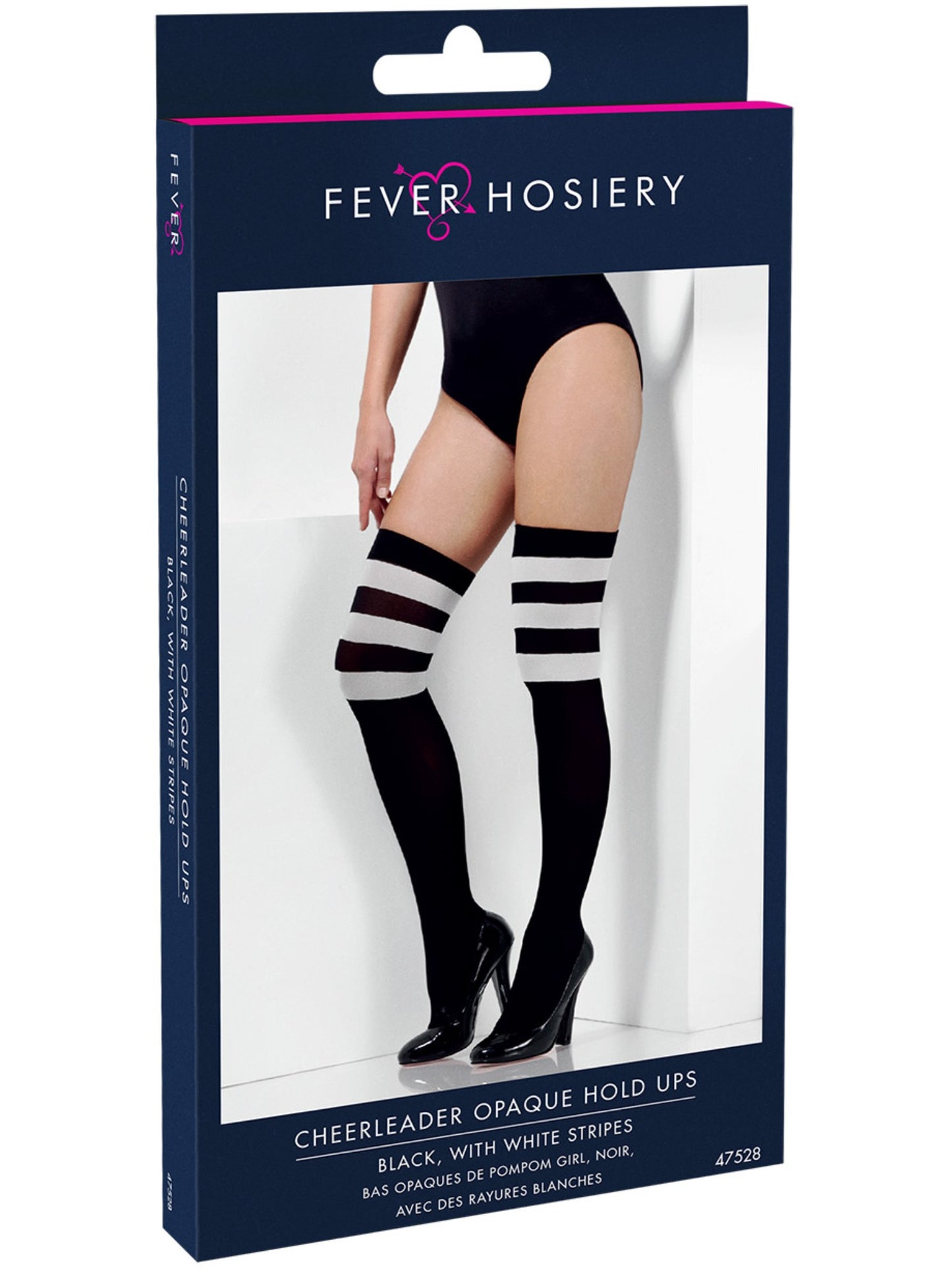 Cheerleader Opaque Hold Ups, Black Wholesale