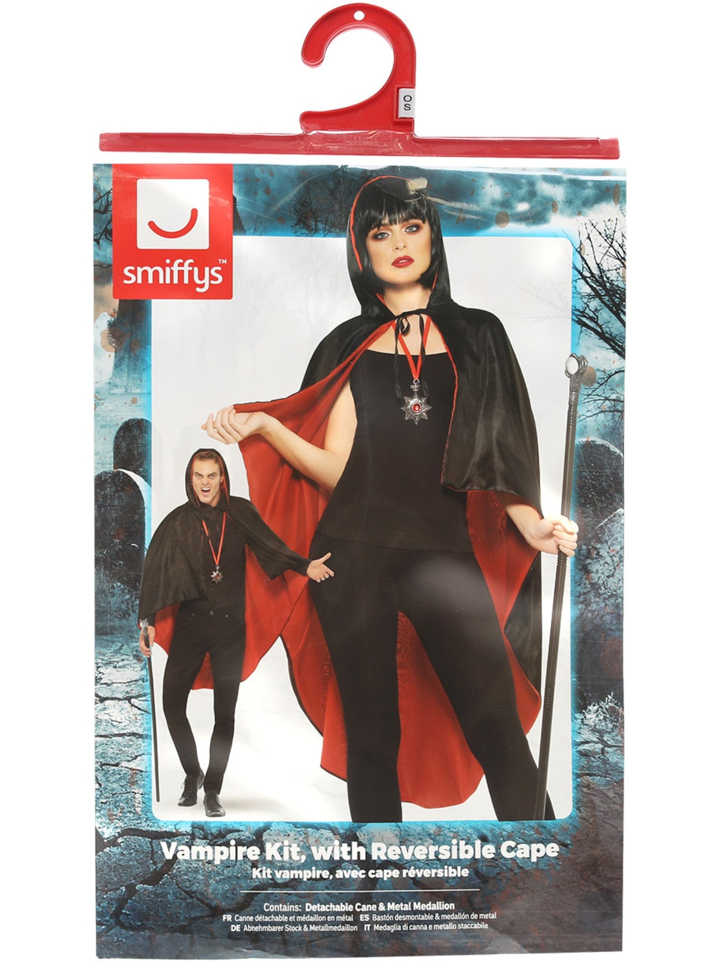Vampire Kit, with Reversible Cape, Black Wholesale