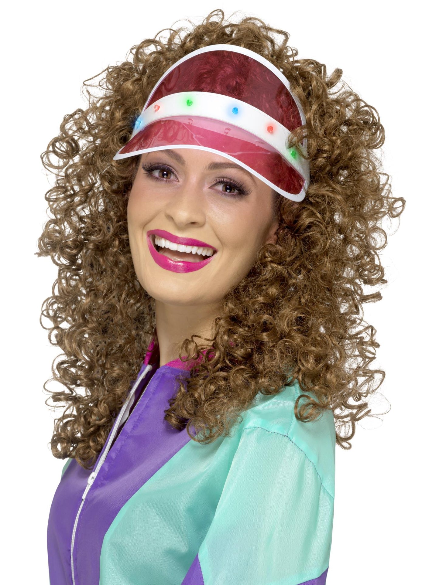 80s Light Up Visor, Pink Wholesale