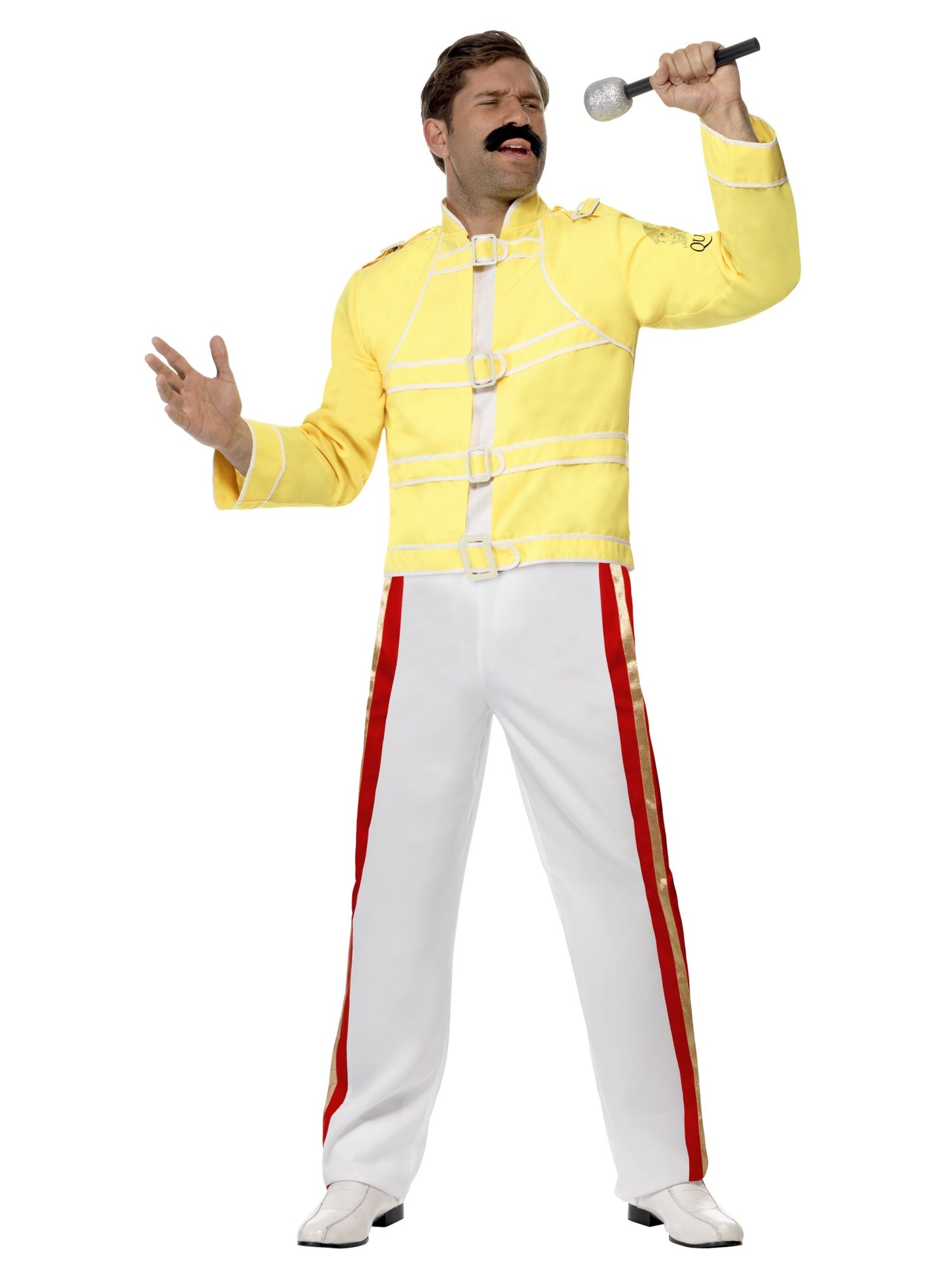 Queen Freddie Mercury Kostüm, Gelb, mit Jackett und Hose