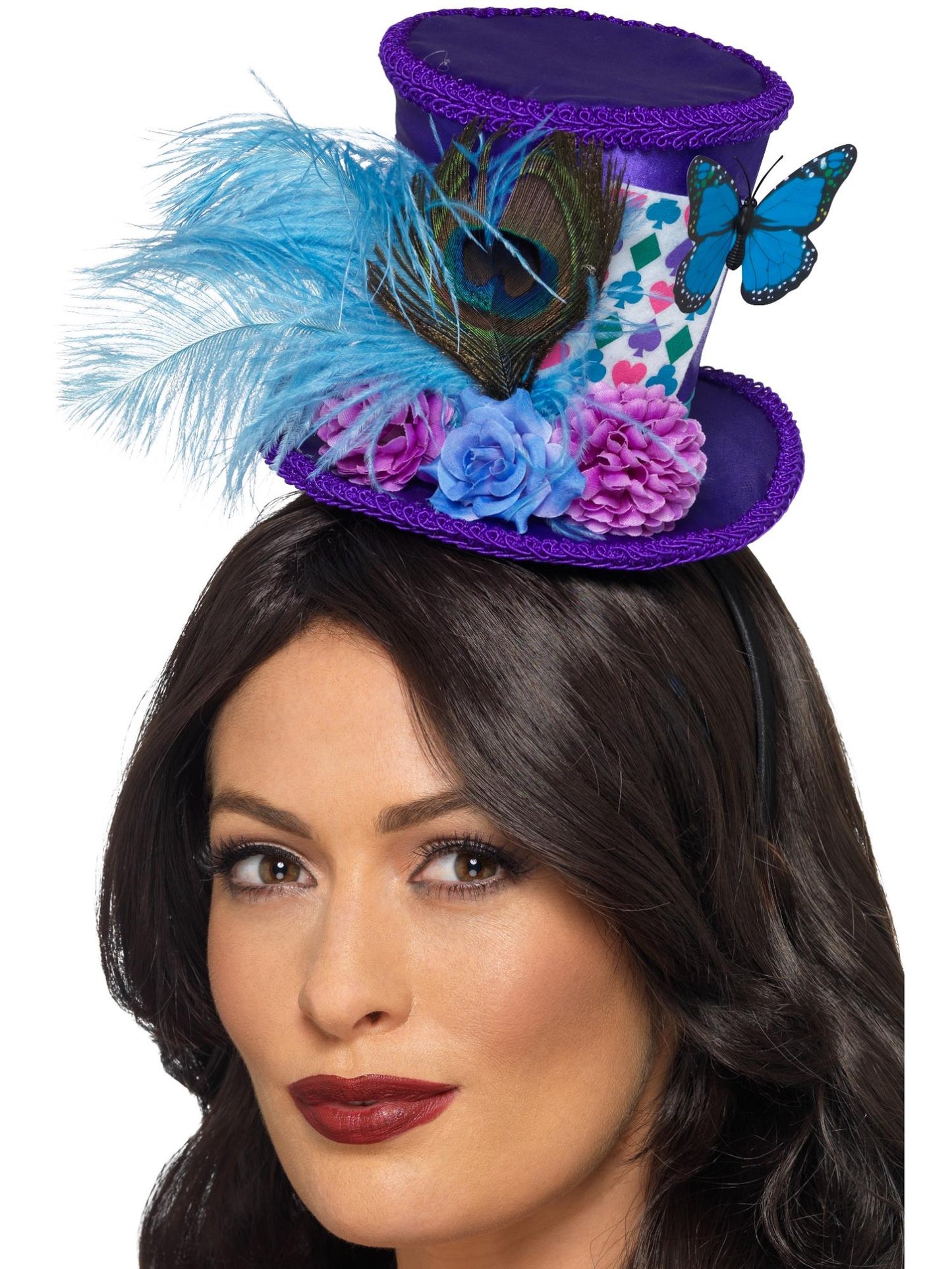 Mini chapeau du Chapelier Fou, Multicolore, sur le serre-tête
