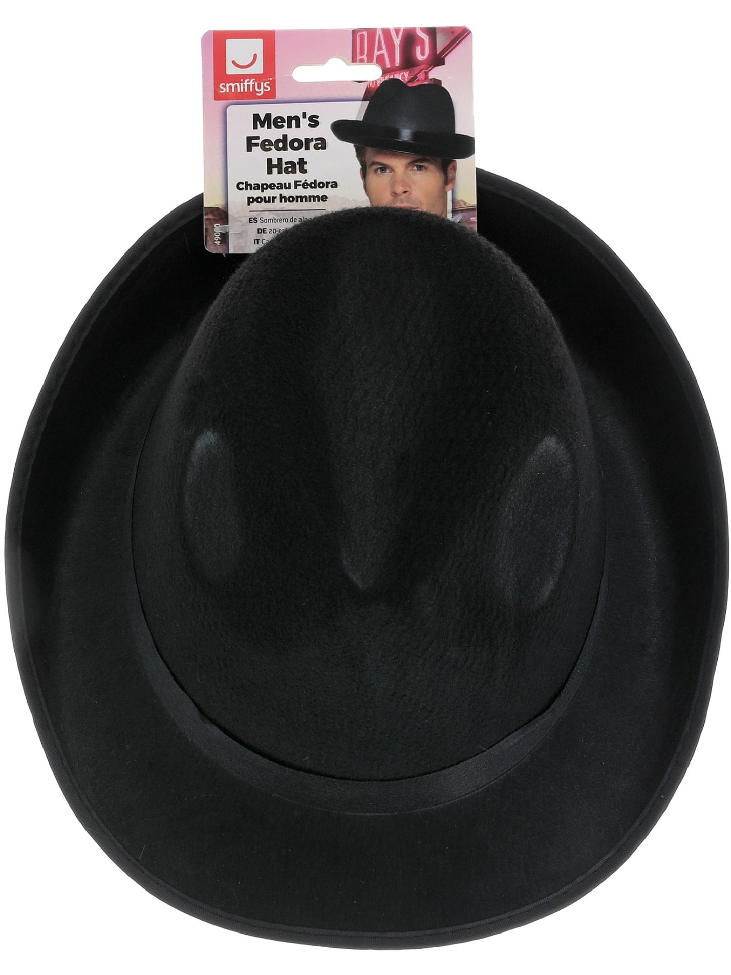 20s Wide Brim Fedora Hat, Black Wholesale