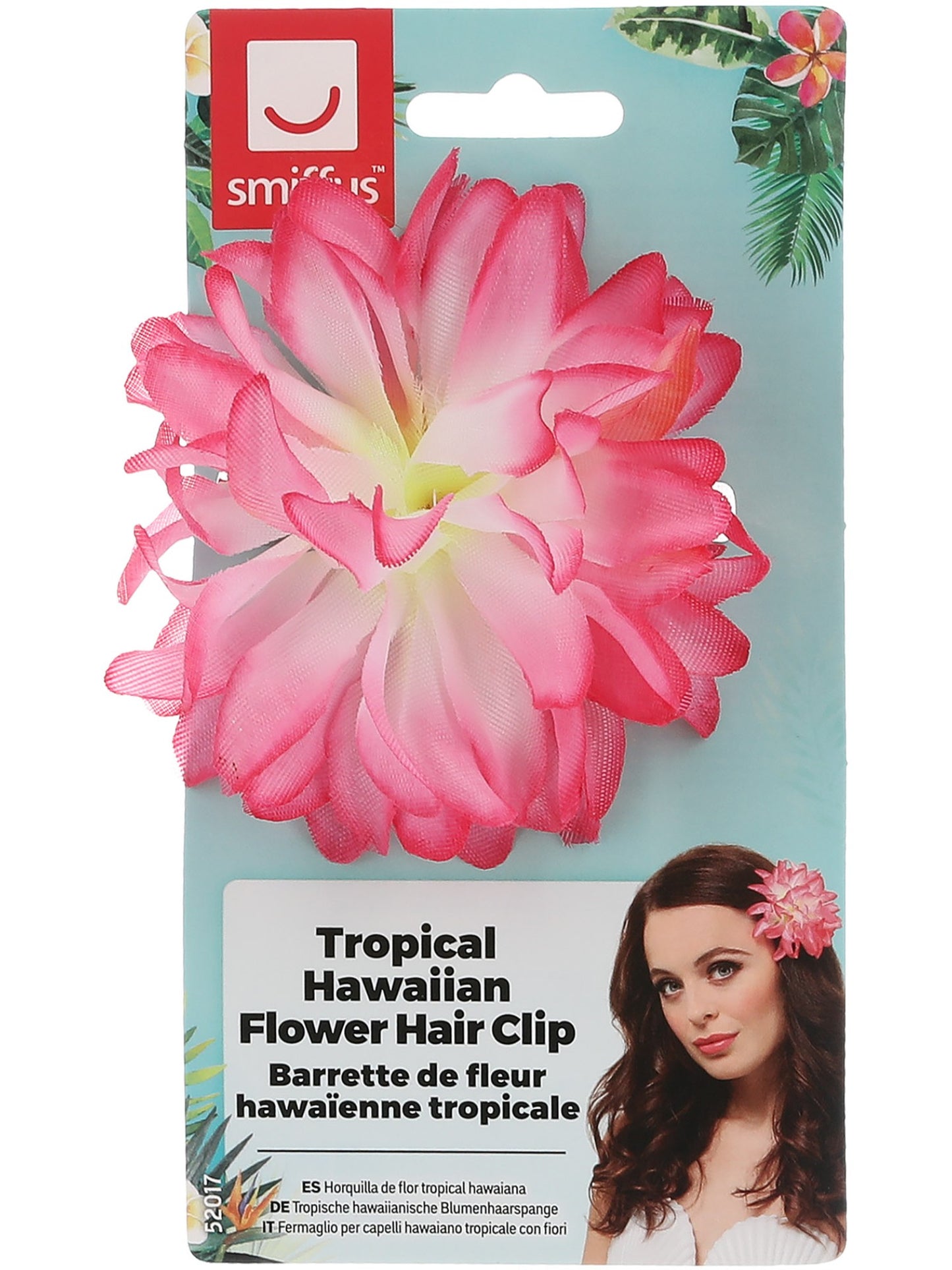 Tropical Hawaiian Flower Hair Clip, Pink Wholesale