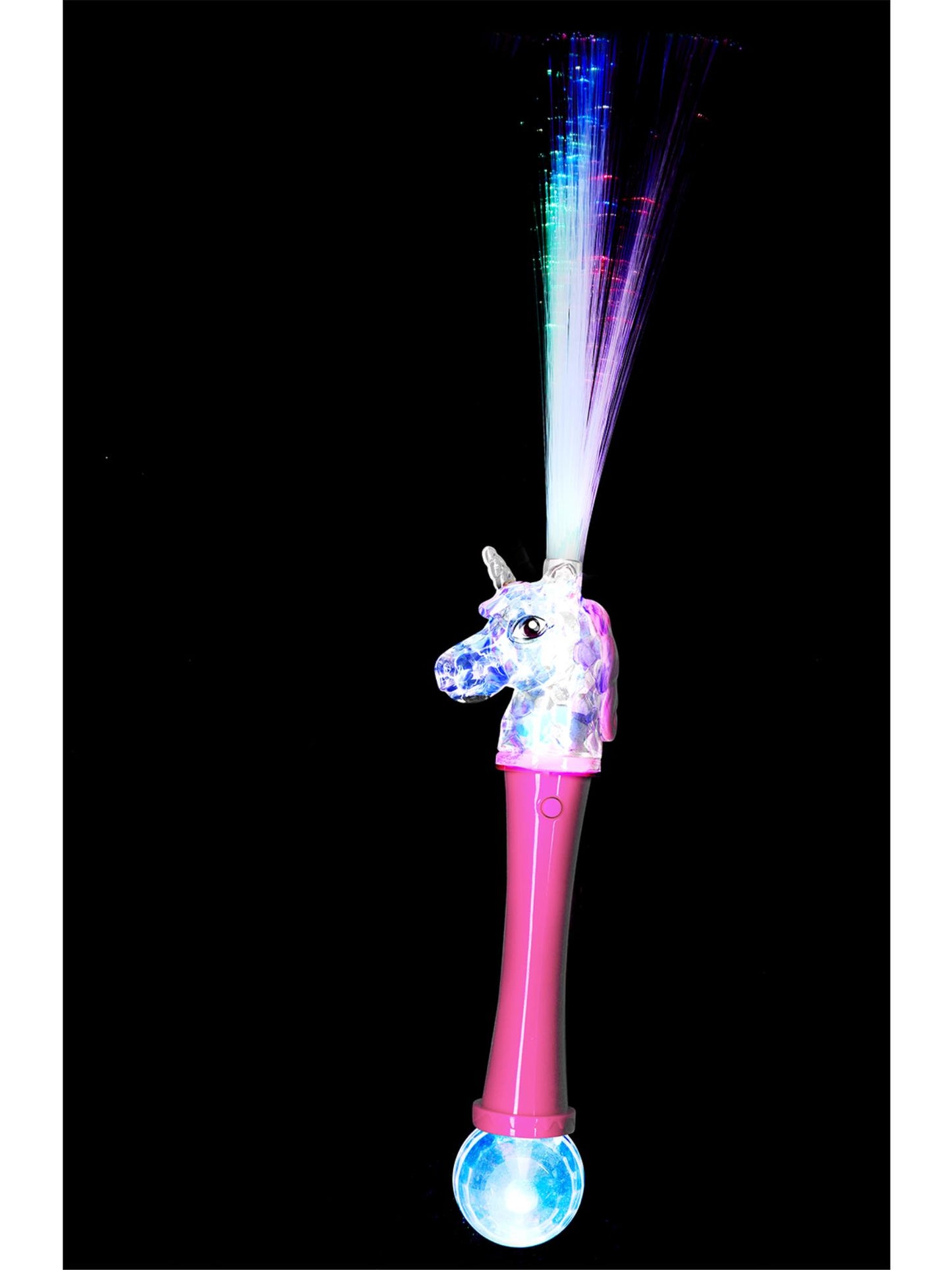Einhorn-Glasfaserstab, Leuchteffekt, Pink und Blau, Gemischte Farben