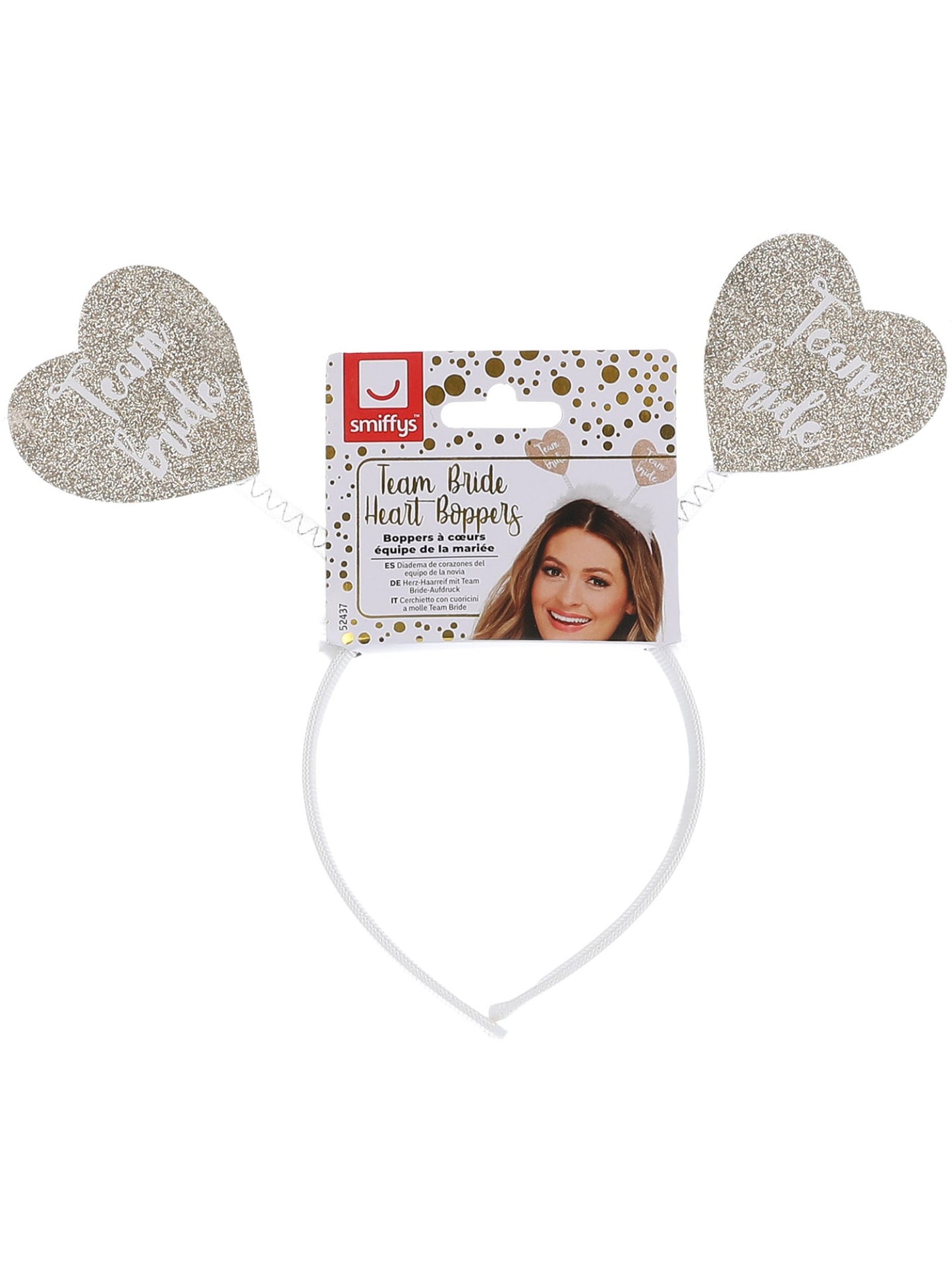 Team Bride Heart Boppers, White Wholesale