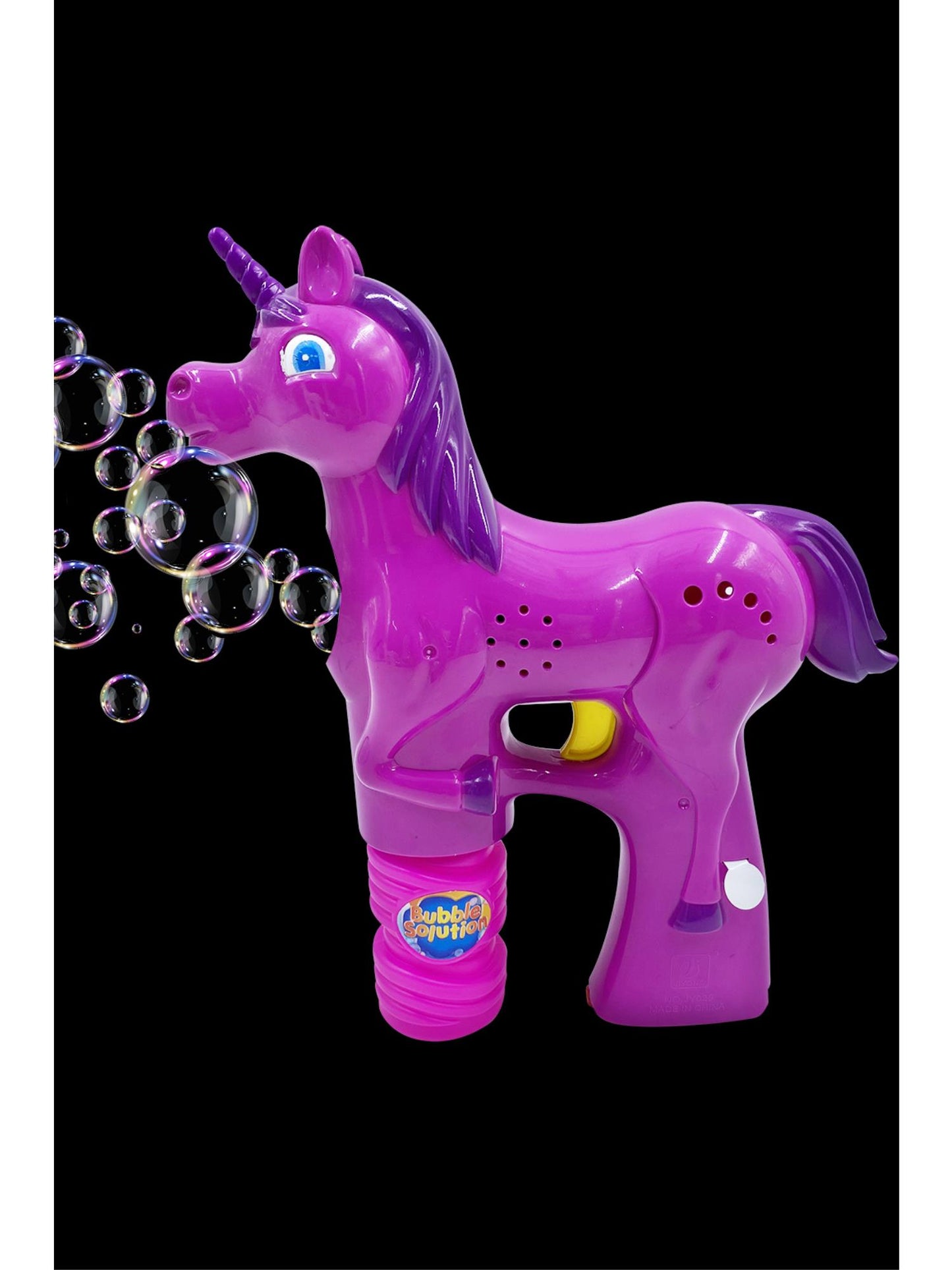 LED leuchtende Einhorn Bubble Gun, mit Bubble Pot, inklusive Batterien