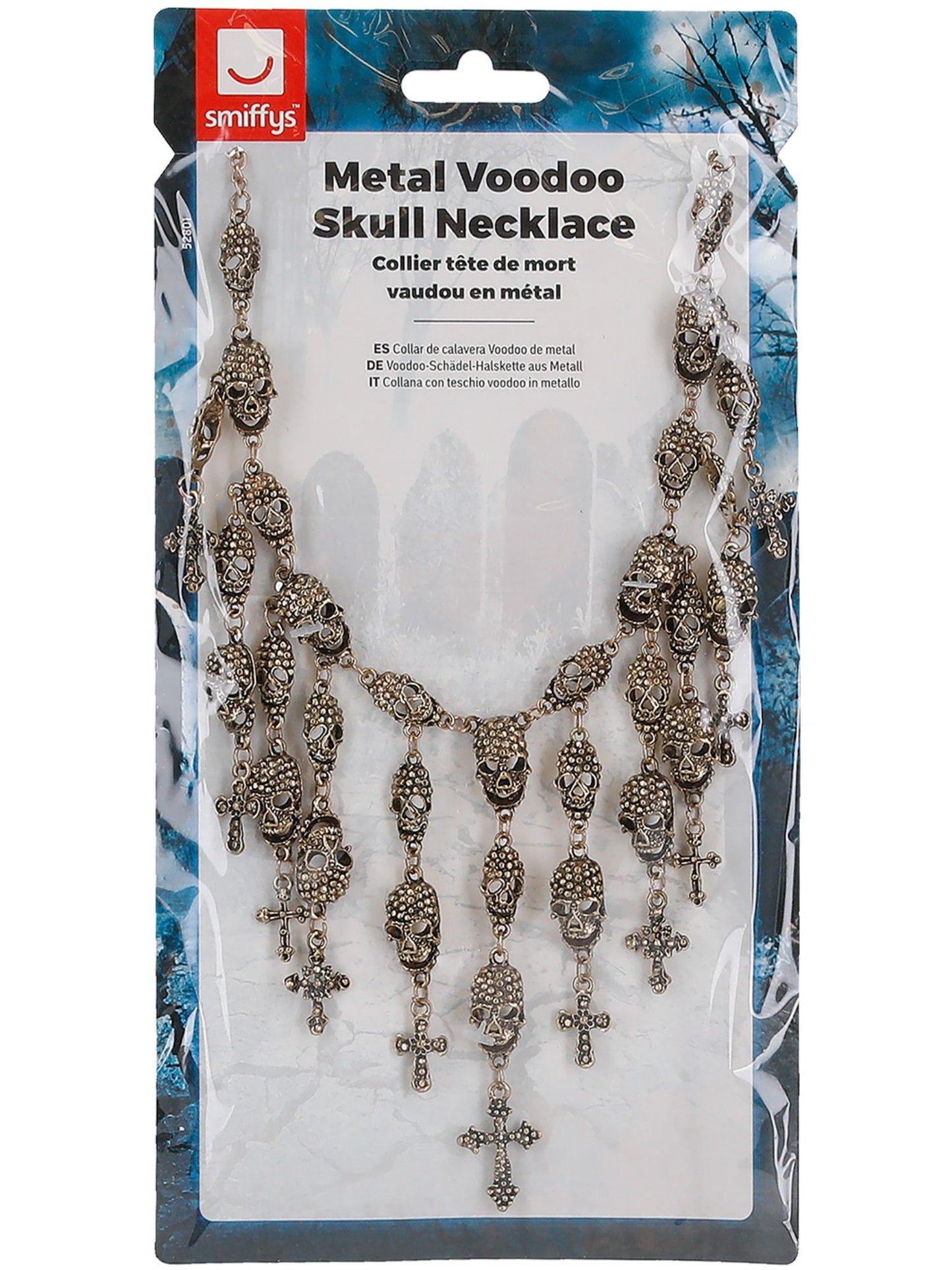 Collar de calavera Voodoo de metal