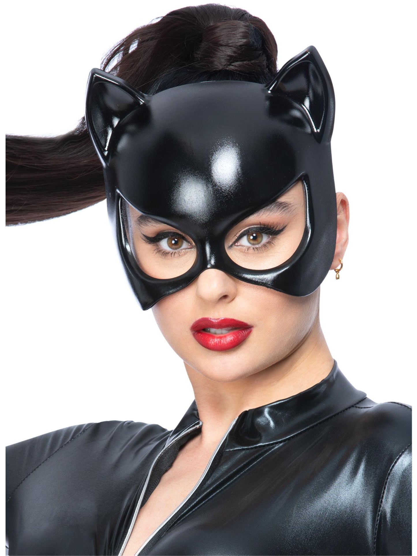 Masque pour les yeux de chat noir, Sur Élastique