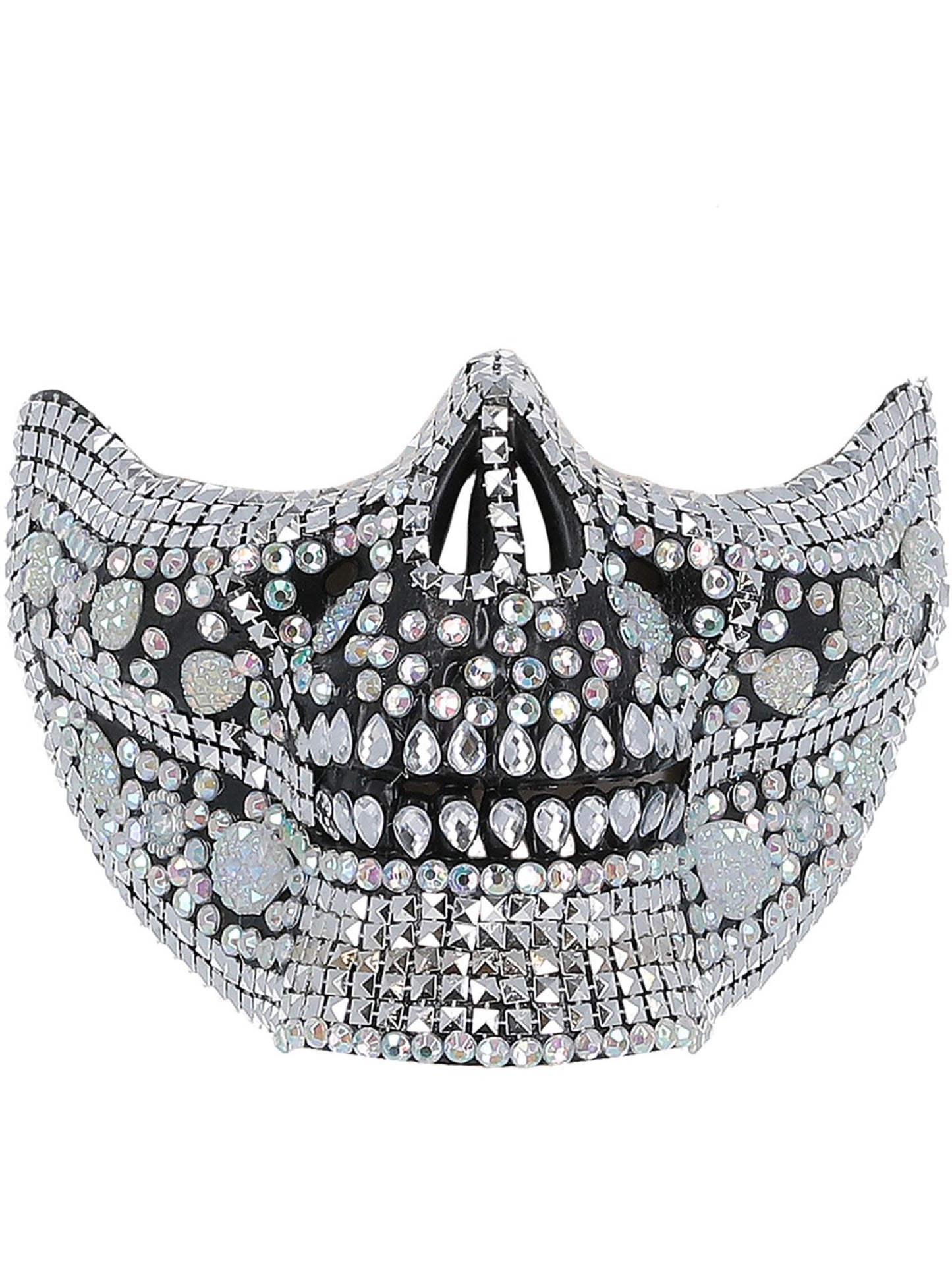 Deluxe Crystal Skull Half Face Mask Wholesale