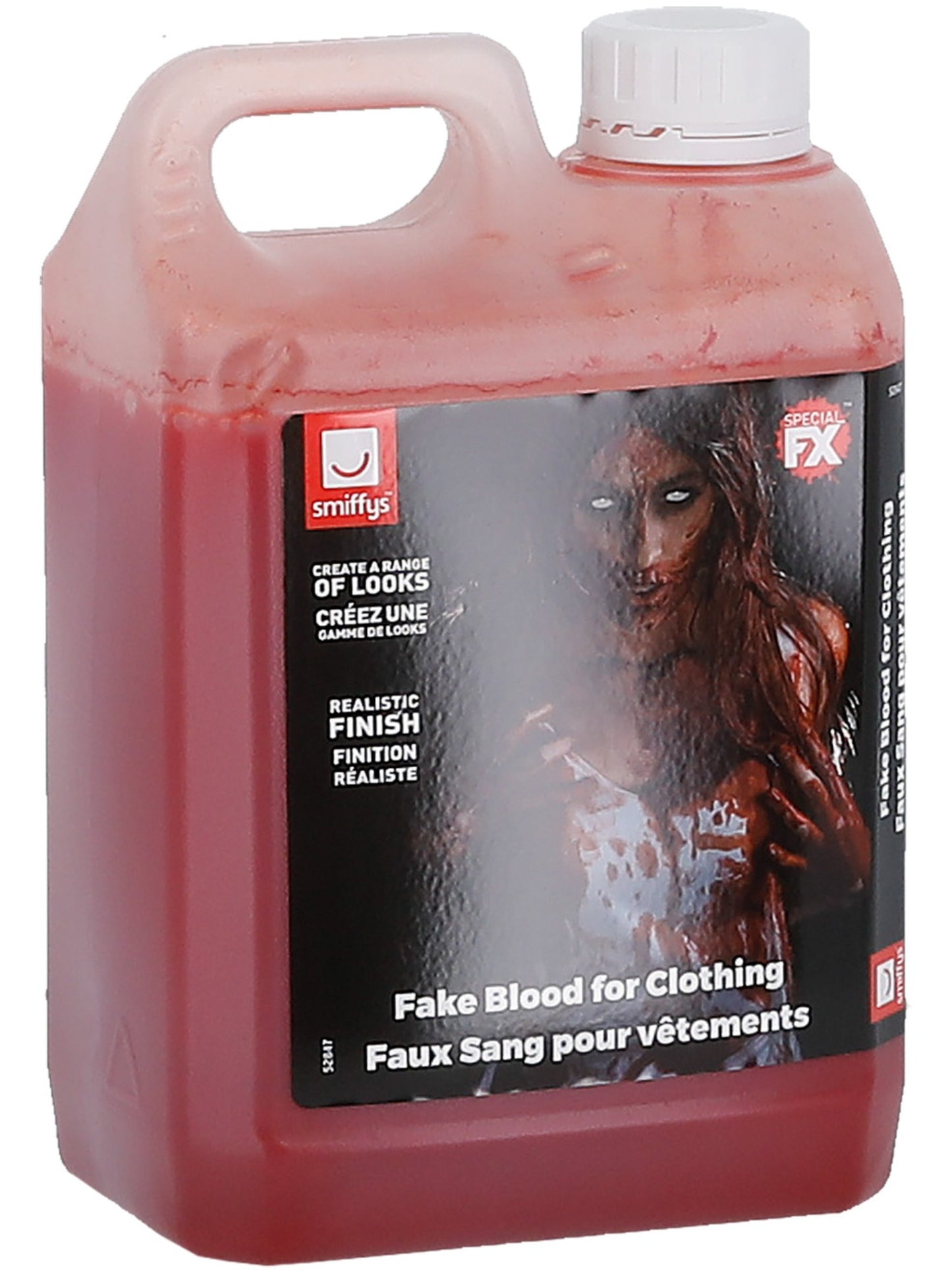 Smiffys FX, vêtements avec faux sang, 2 L, Pour le matériel uniquement