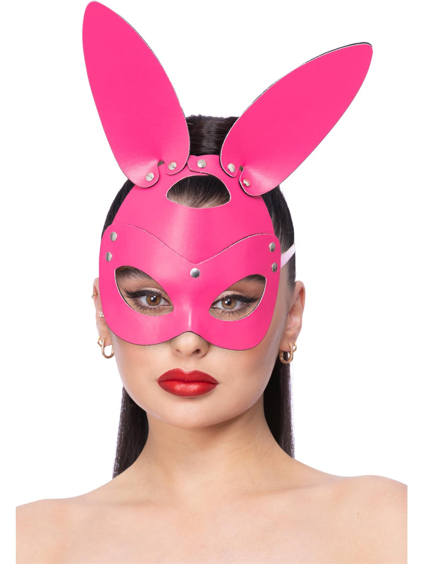 Fever Pink Mock Leather Rabbit Mask Wholesale