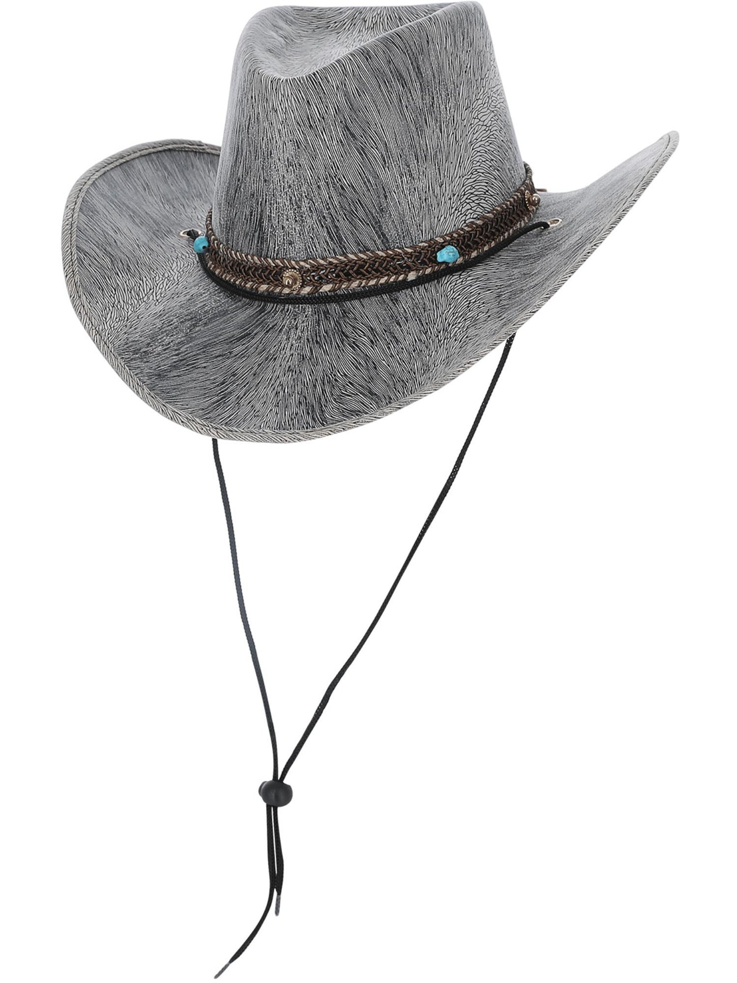 Grey Western Distressed Cowboy Hat Wholesale