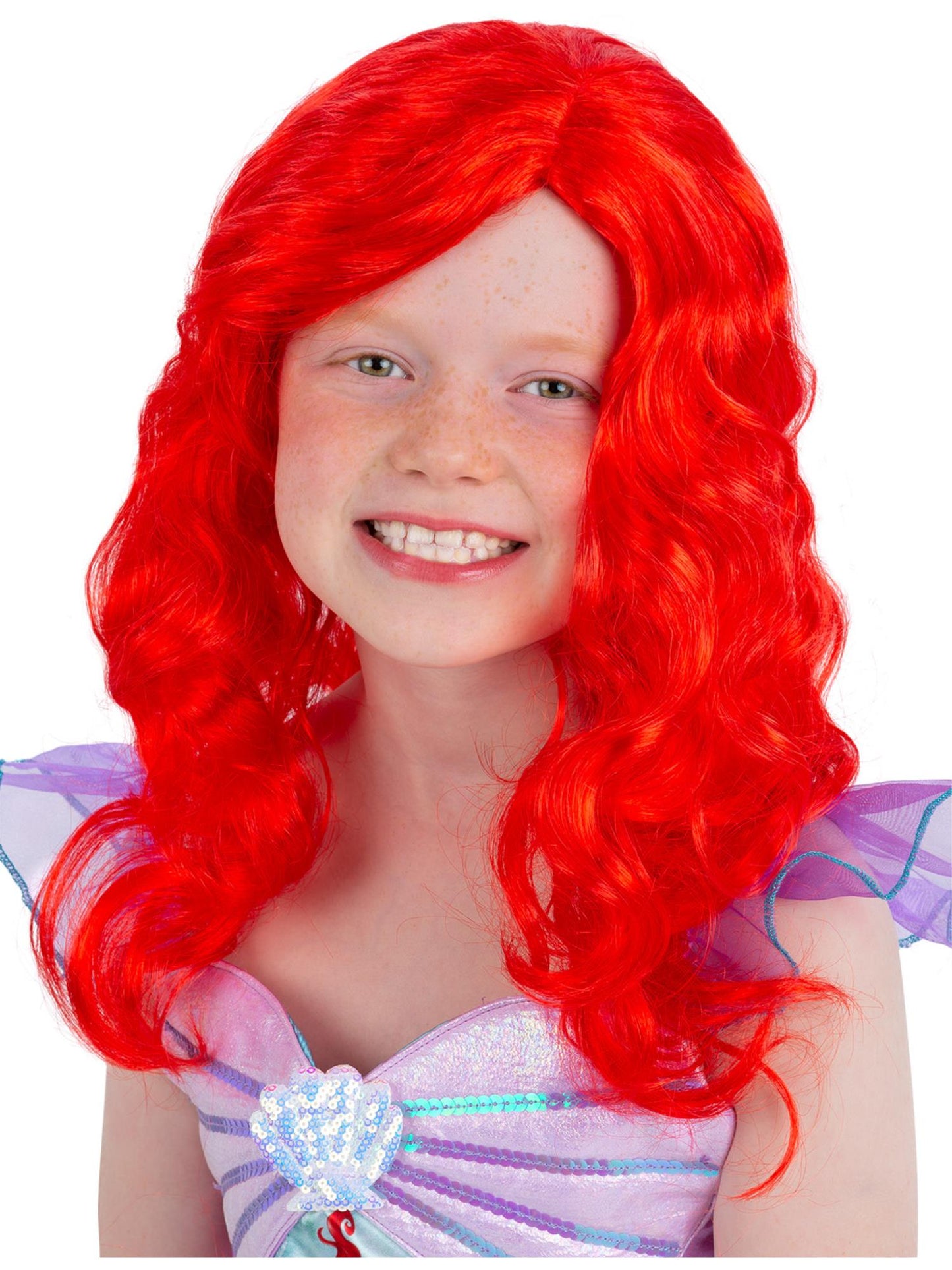 Peluca de sirena, roja