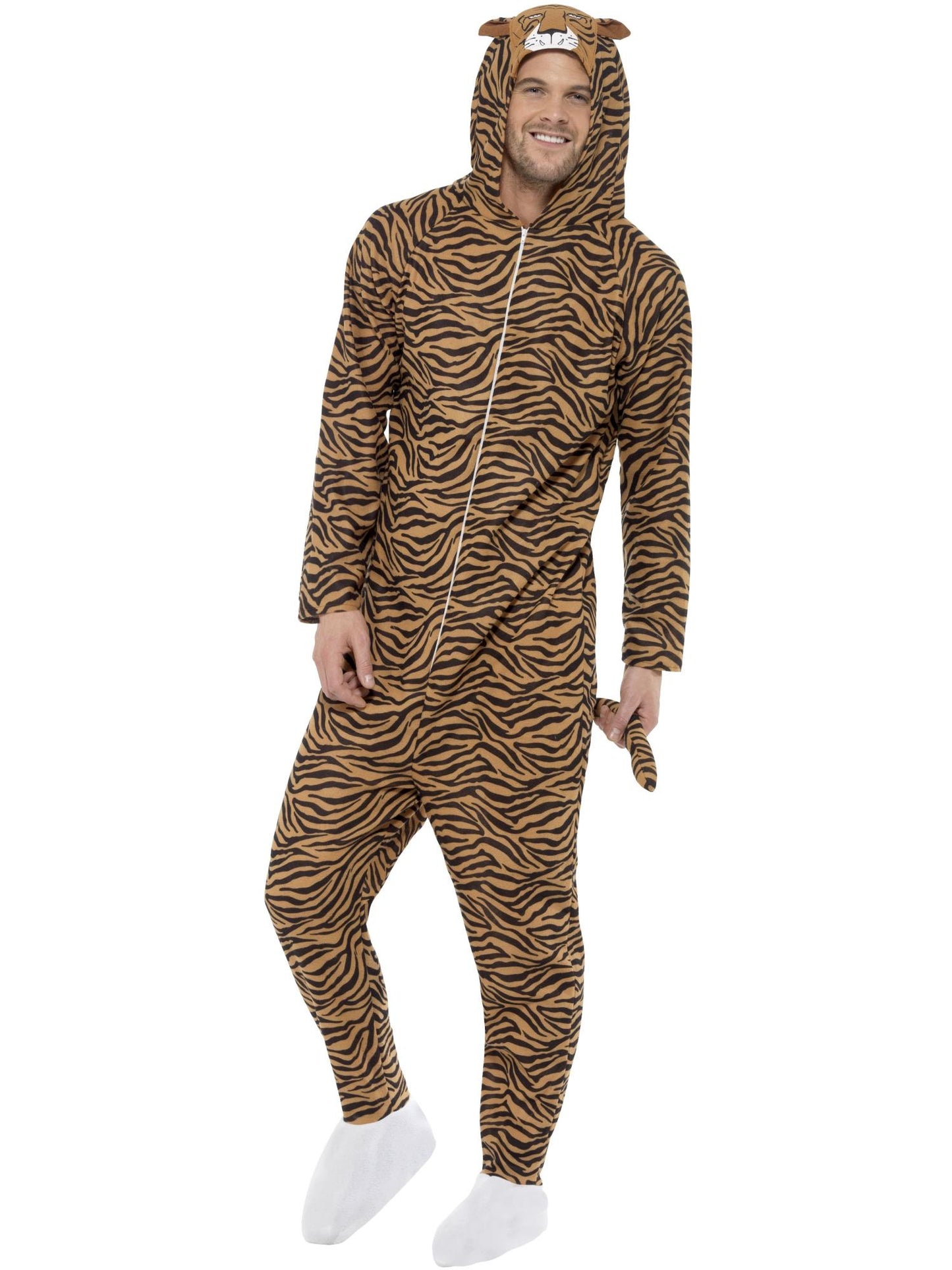 Costume de tigre, tout-en-un avec capuche