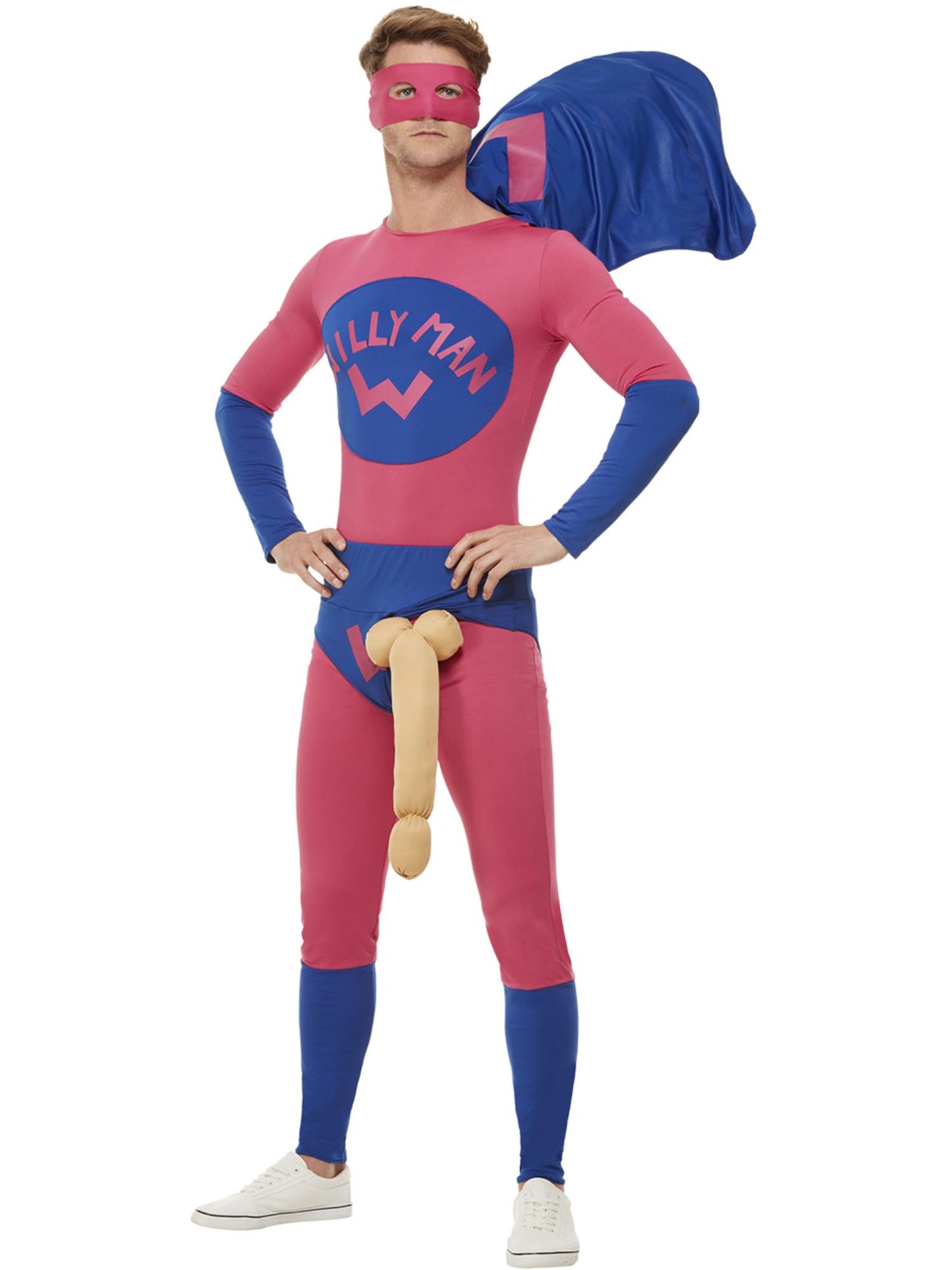 Willyman Superhero Costume, Pink & Blue Wholesale