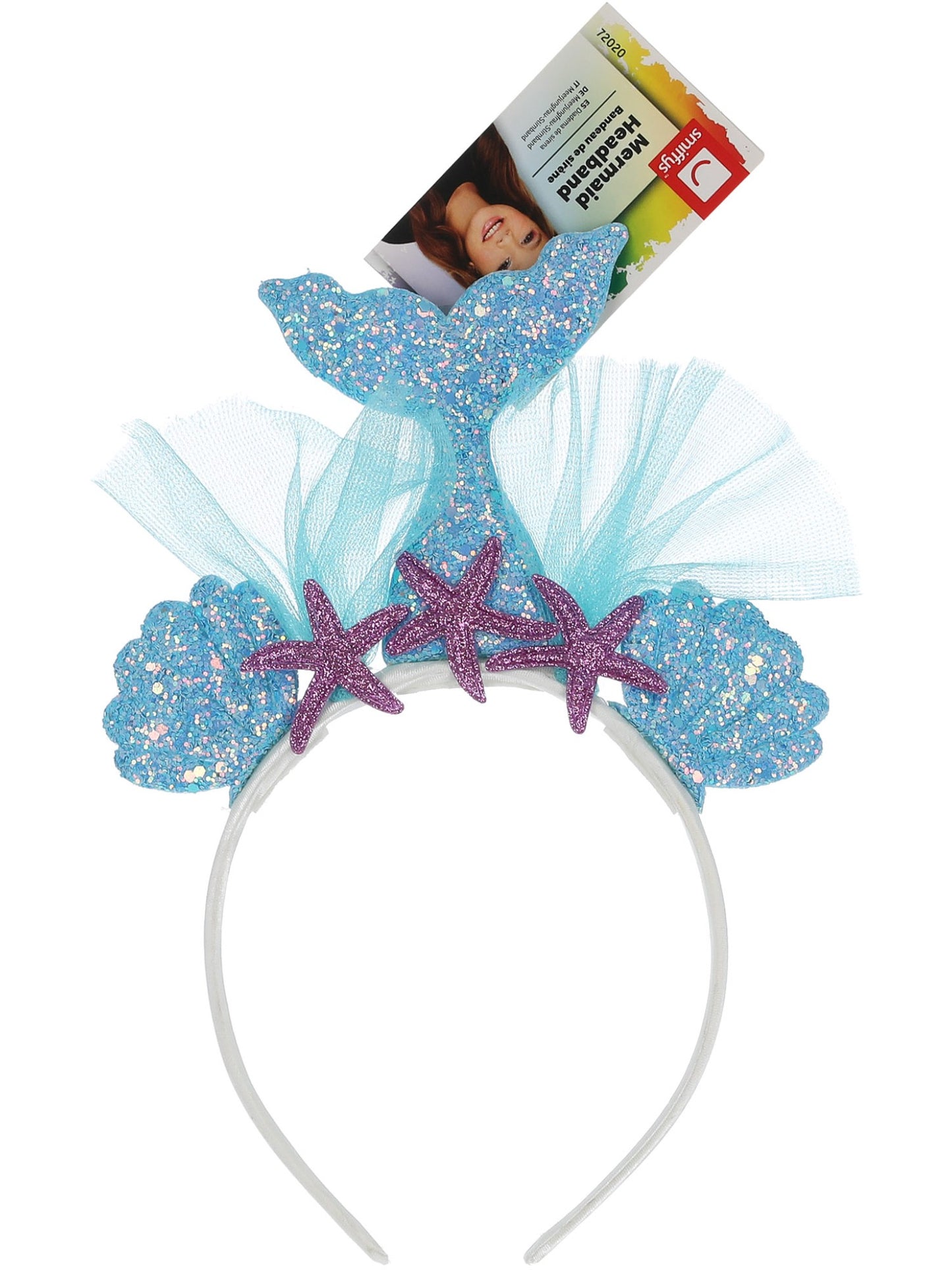 Diadema de sirena, Azul, Conchas