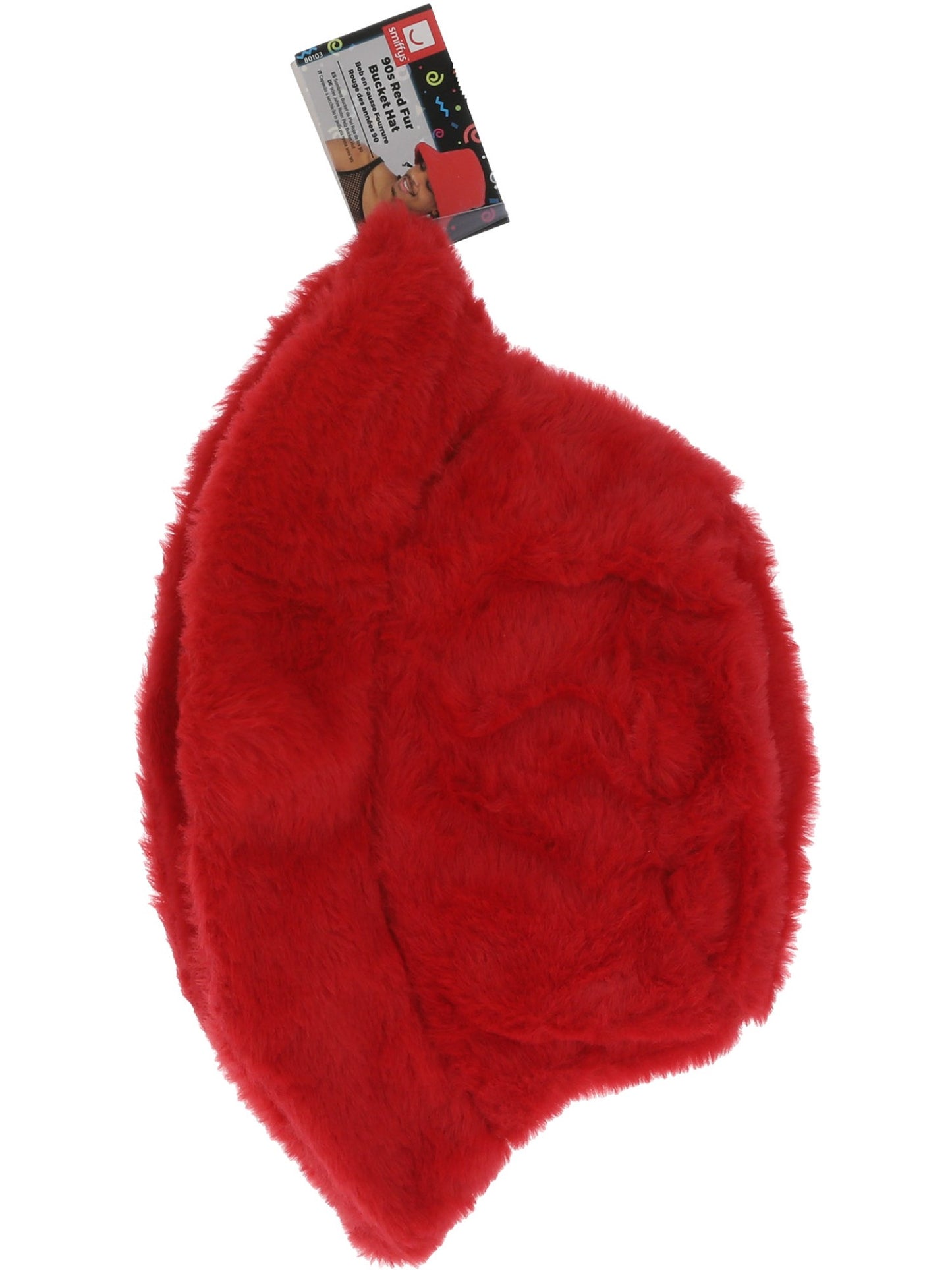 90s Red Fur Bucket Hat Wholesale