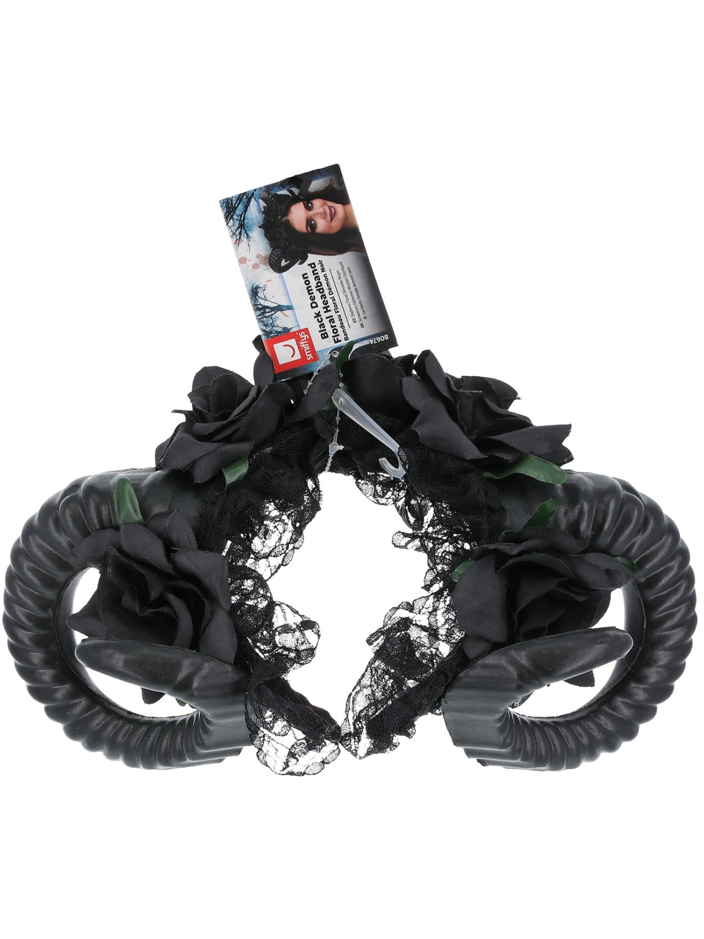 Black Demon Floral Headband Wholesale