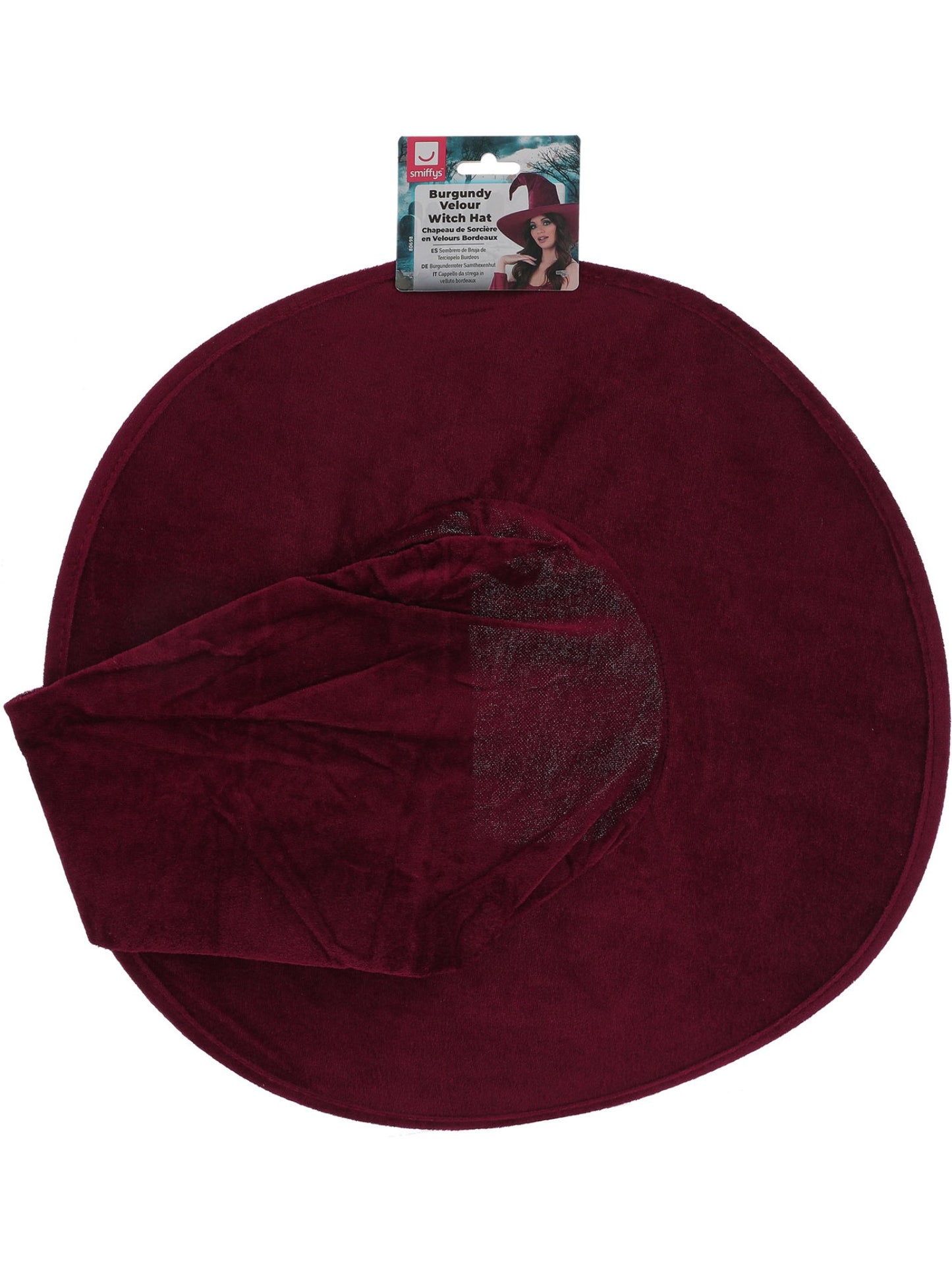Burgundy Velour Witch Hat Wholesale