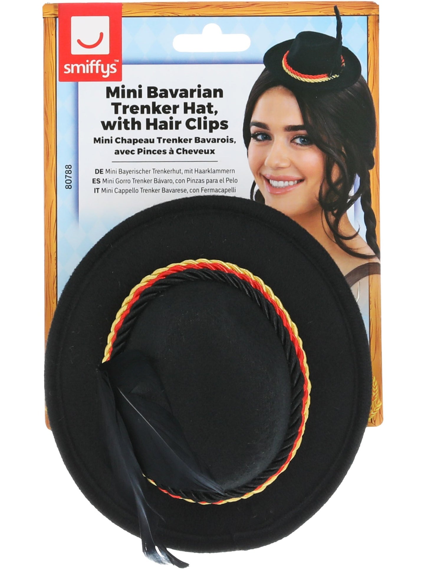 Mini Bavarian Trenker Hat, Black Wholesale