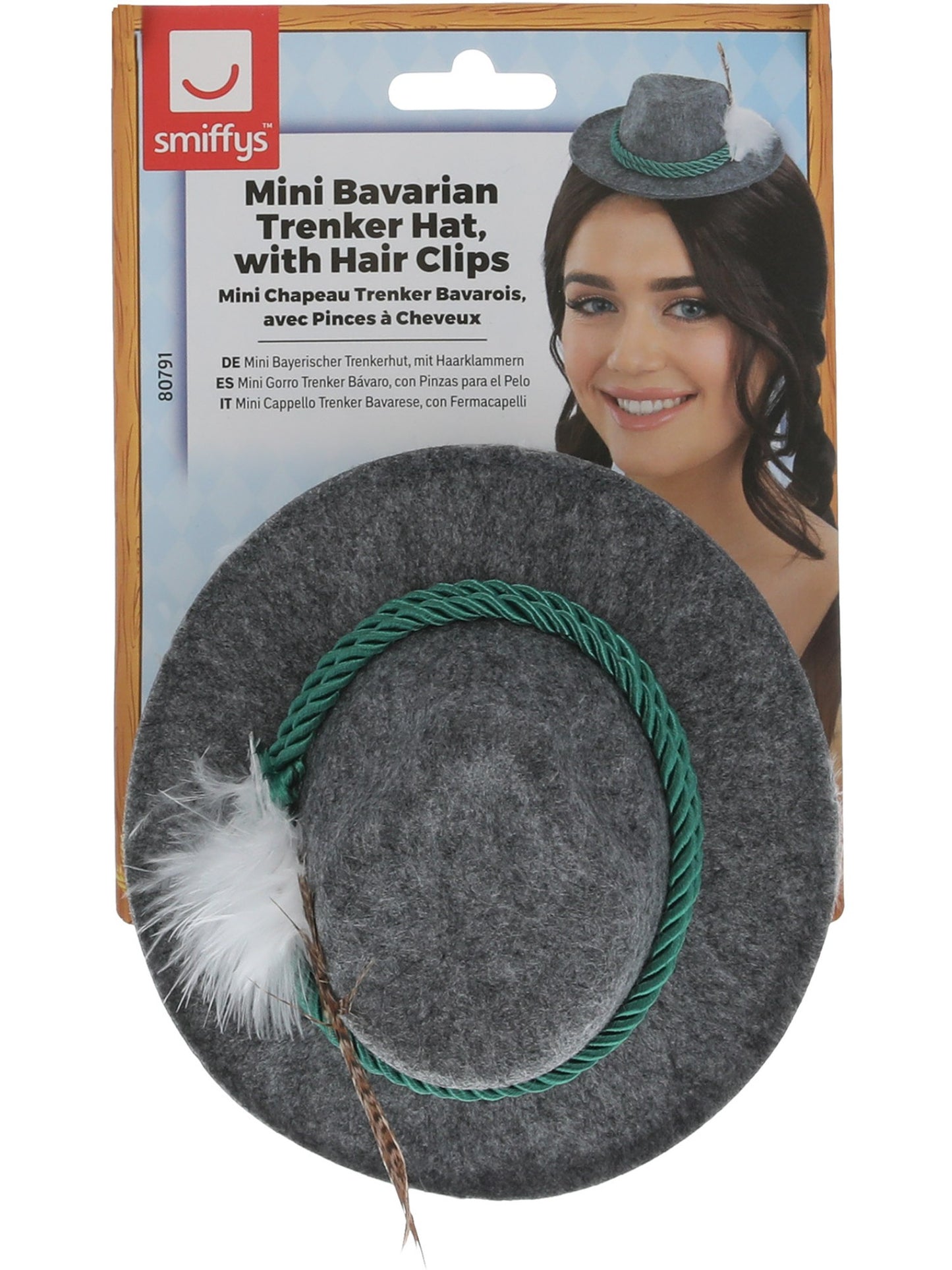 Mini Bavarian Trenker Hat, Grey Wholesale