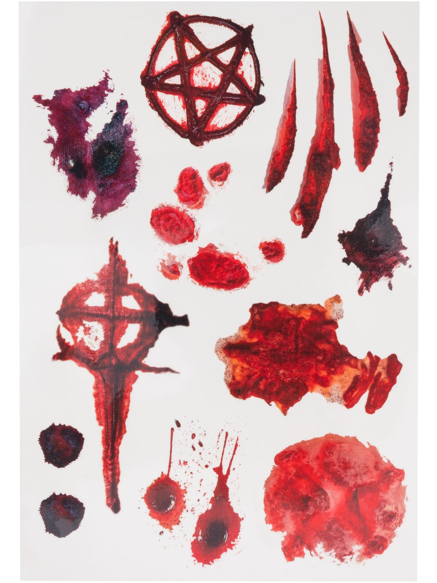 Smiffys Make-Up FX, Occult Wound Tattoo Transfers Wholesale