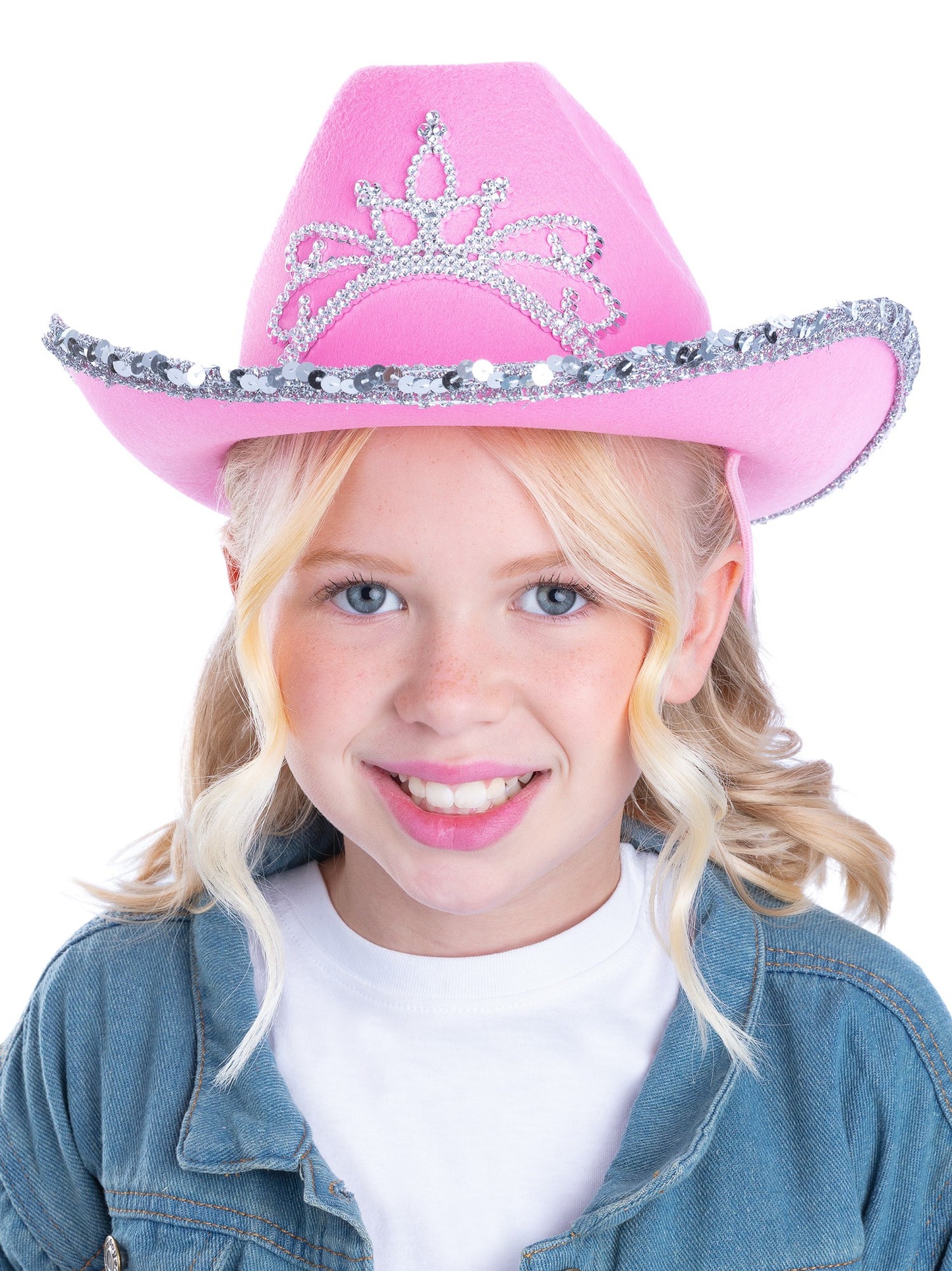 Girls Pink Tiara Cowboy Hat Wholesale