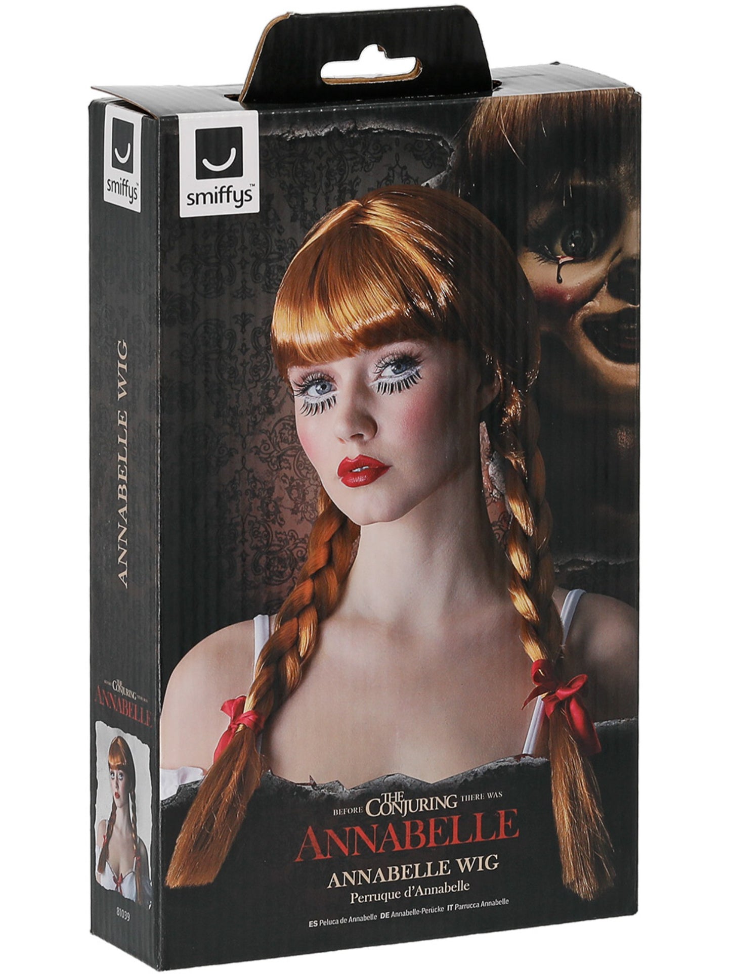 Perruque d'Annabelle, Cheveux longs tressés avec rubans
