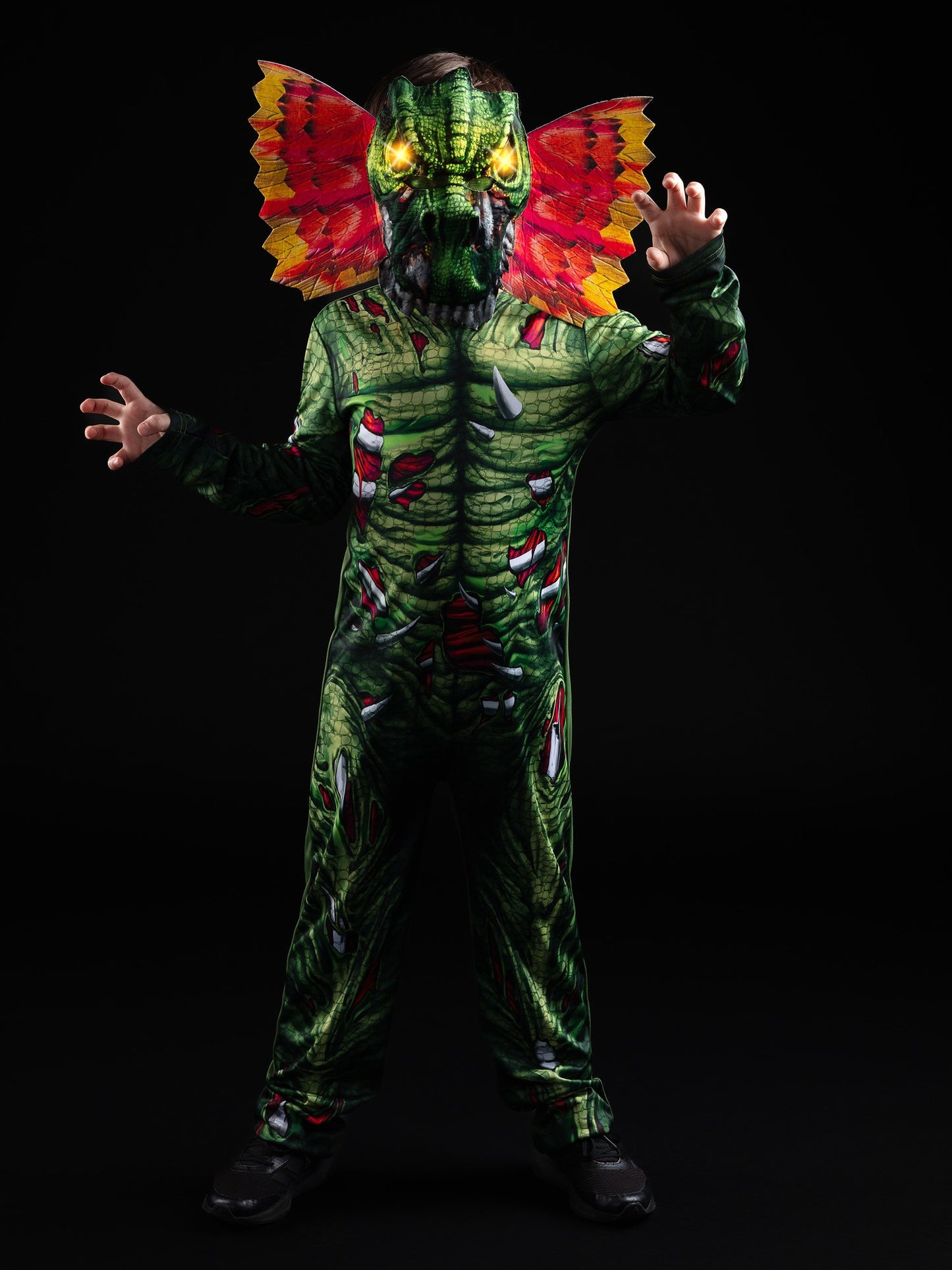 Light Up Zombie Dilophosaurus Dinosaur Costume Wholesale