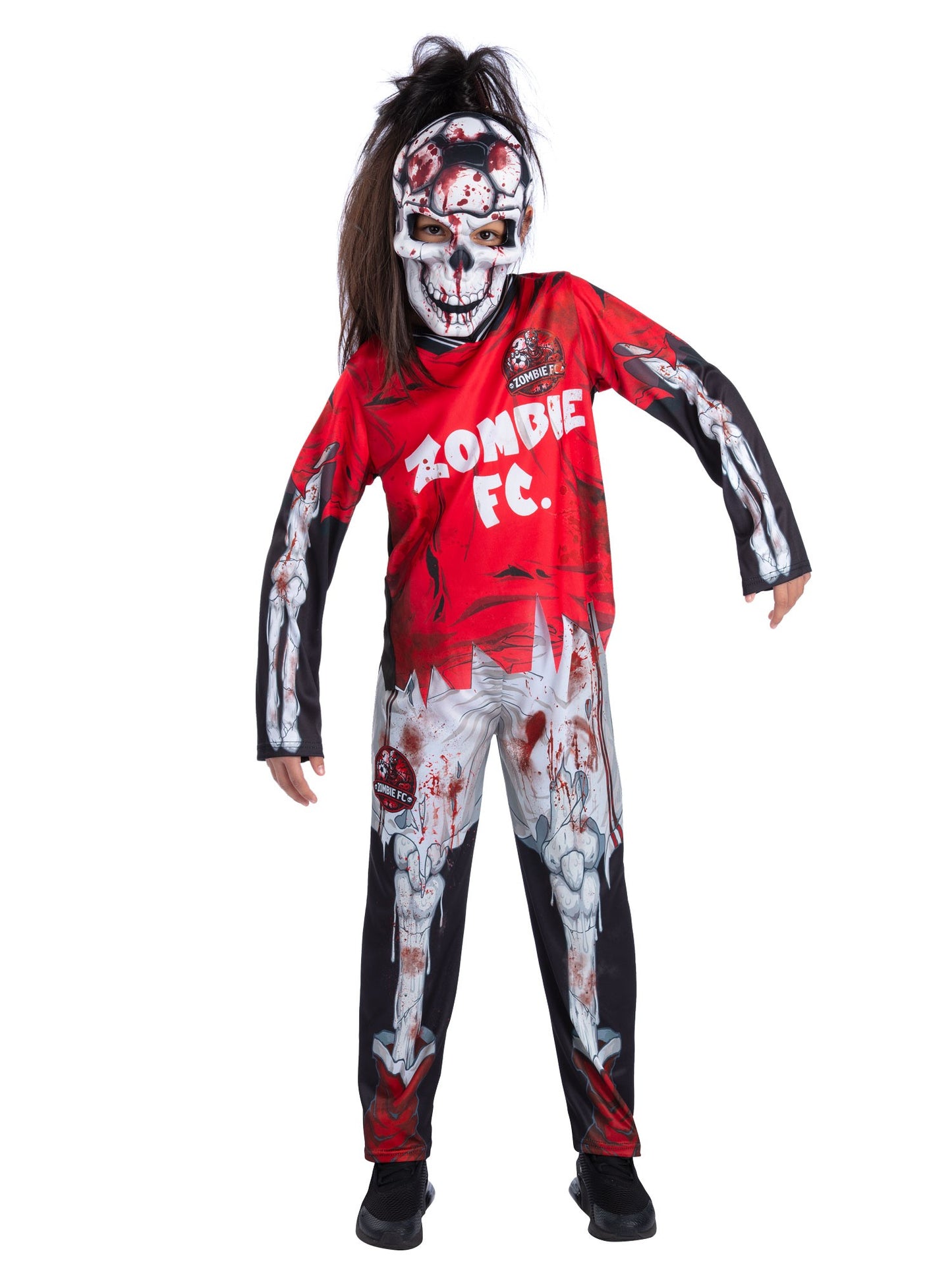 Zombie FC Footballer Skeleton Costume, Red Wholesale