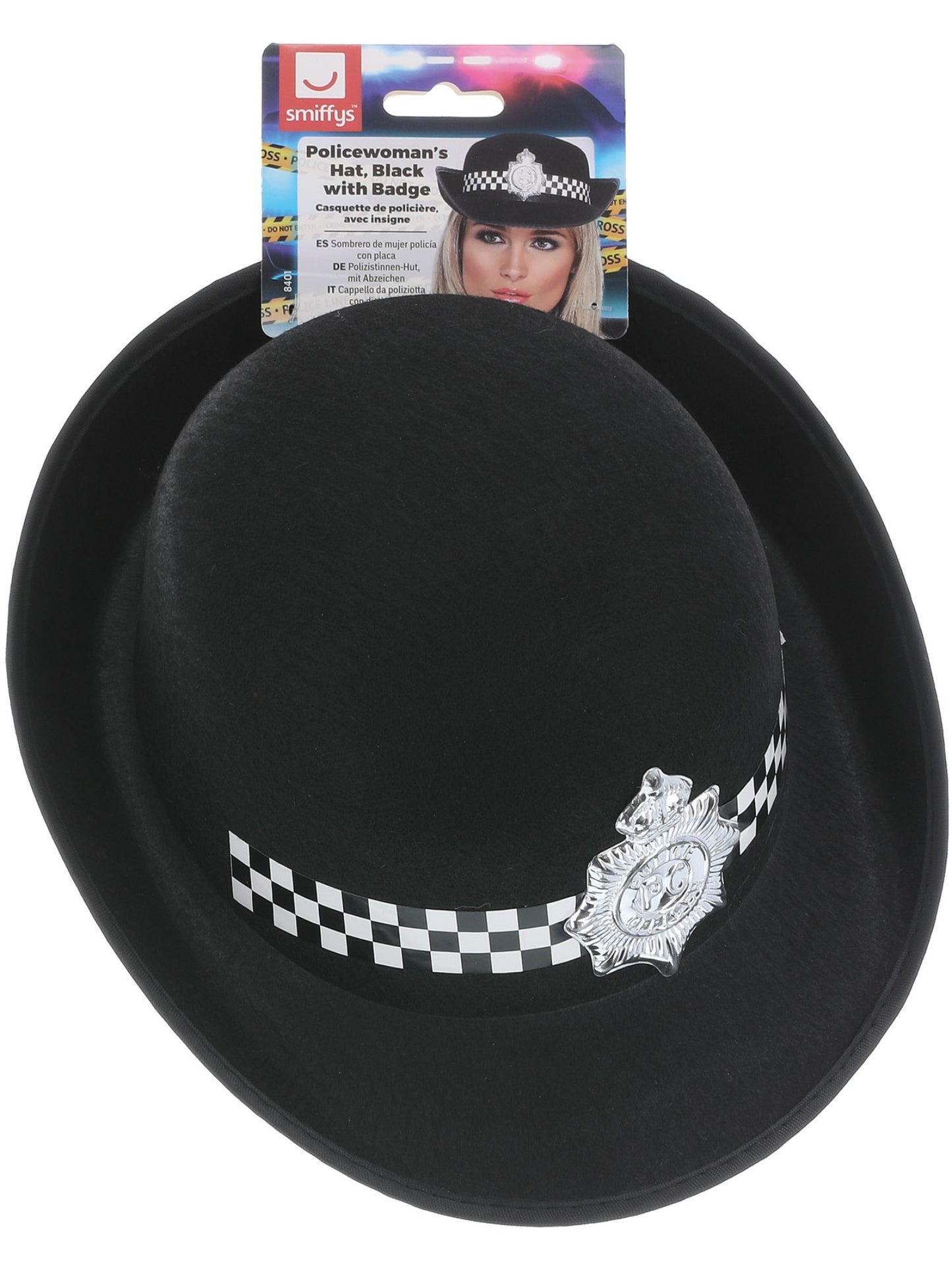 Casquette de policière, avec insigne