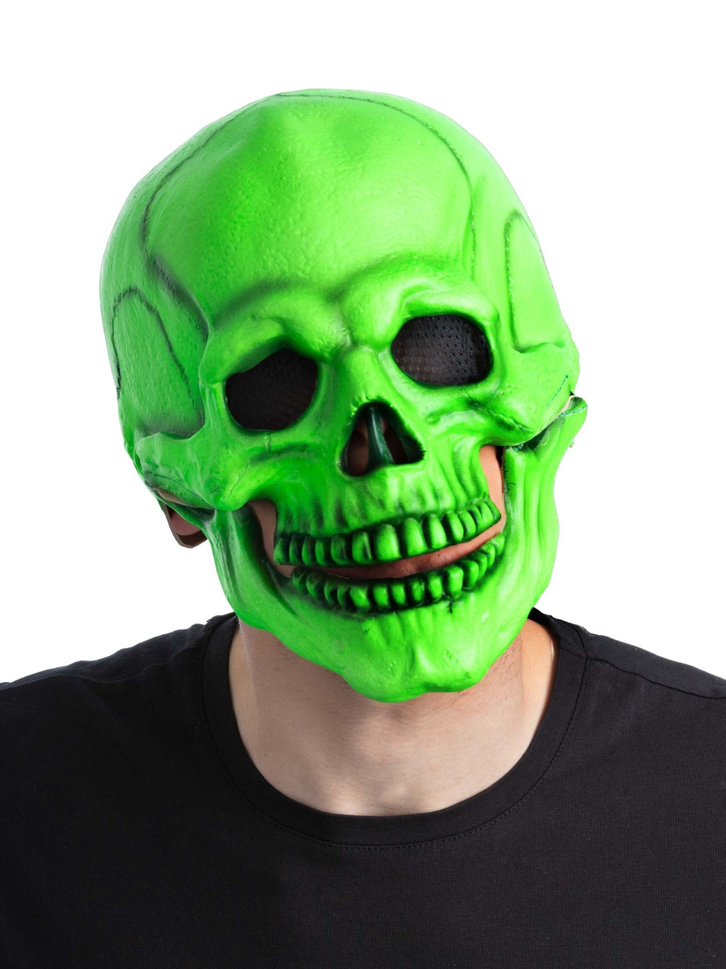 Green UV Blacklight Skeleton Latex Mask Wholesale