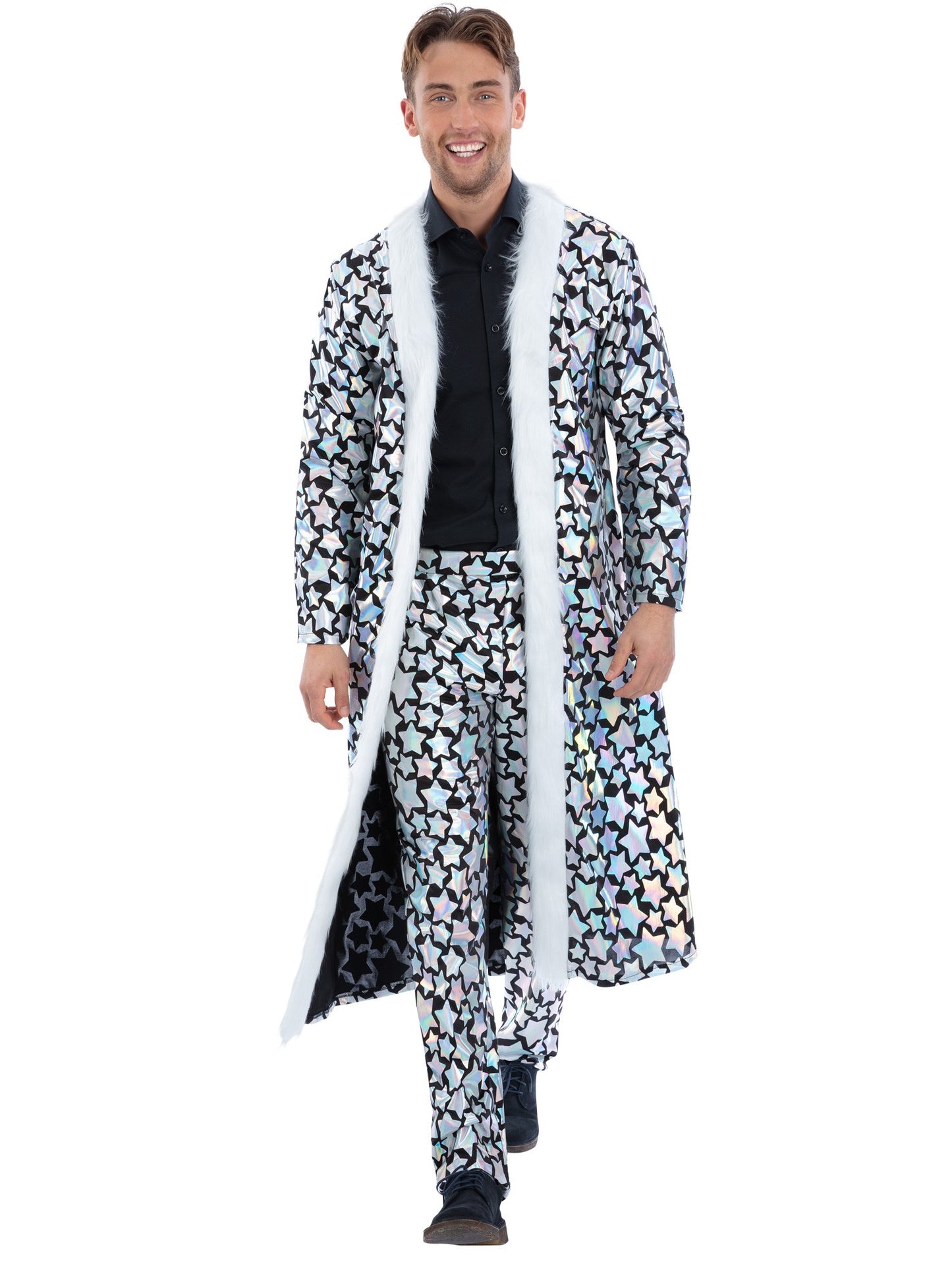 Unisex Star Gazer Coat, Holographic Iridescent Wholesale