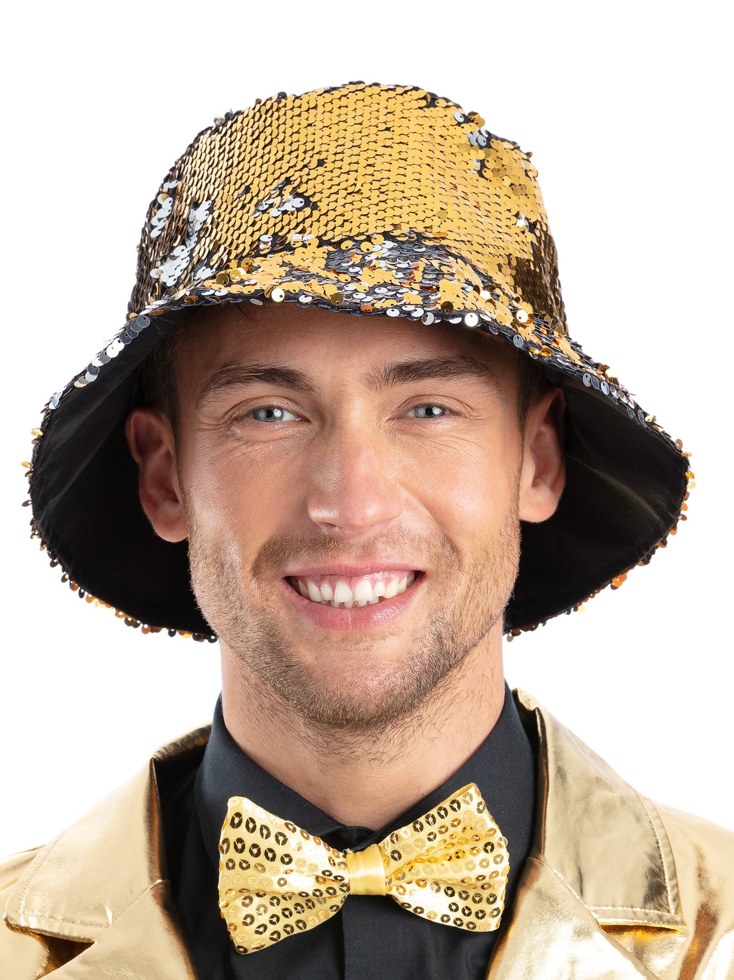 Gold & Silver Sequin Bucket Hat Wholesale