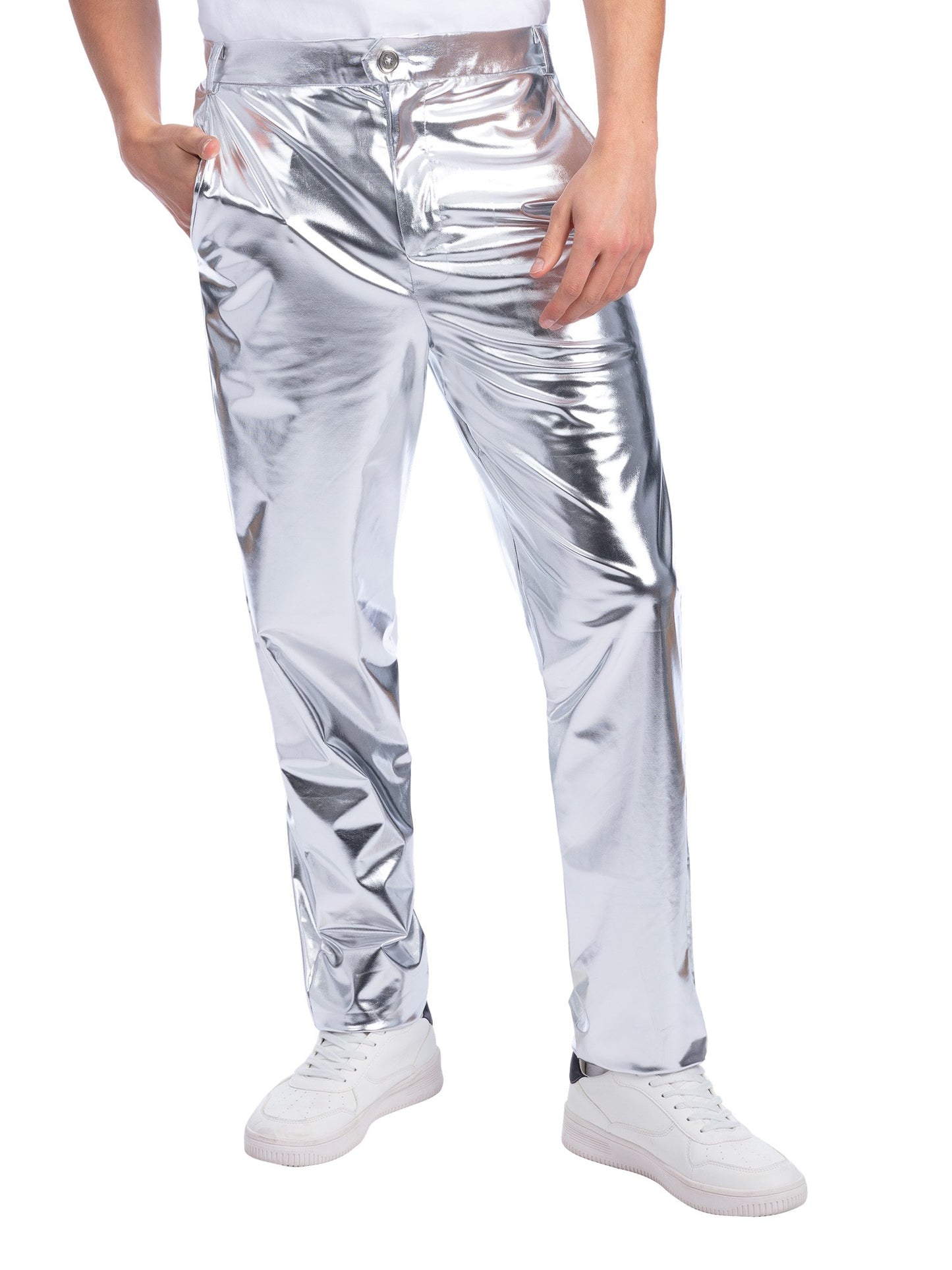 Sterling Silver Trousers, Metallic Silver Wholesale