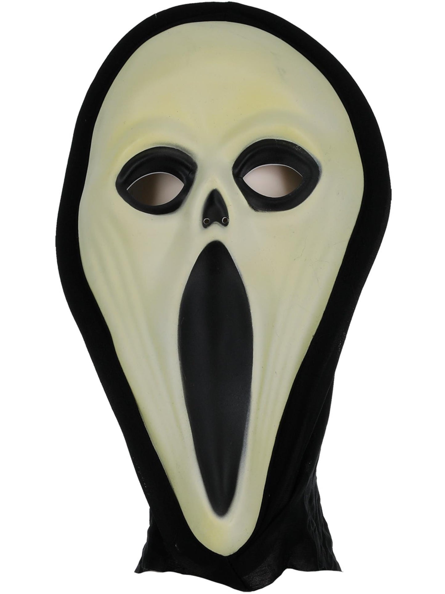 Masque Scream TV, EVA, Noir & blanc, avec capuche, fluorescent