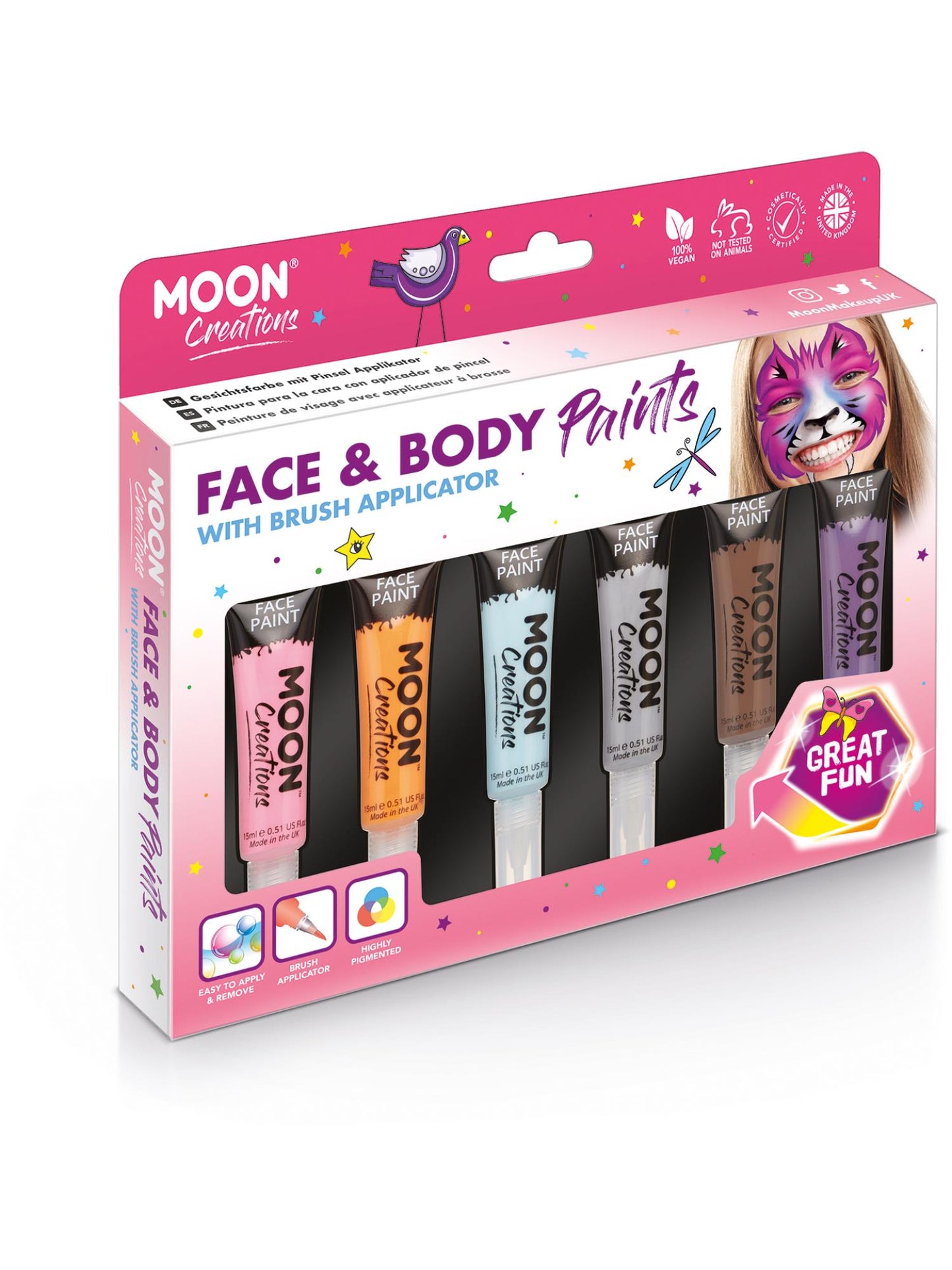 Moon Creations Face & Body Paints, Assorted Wholesale