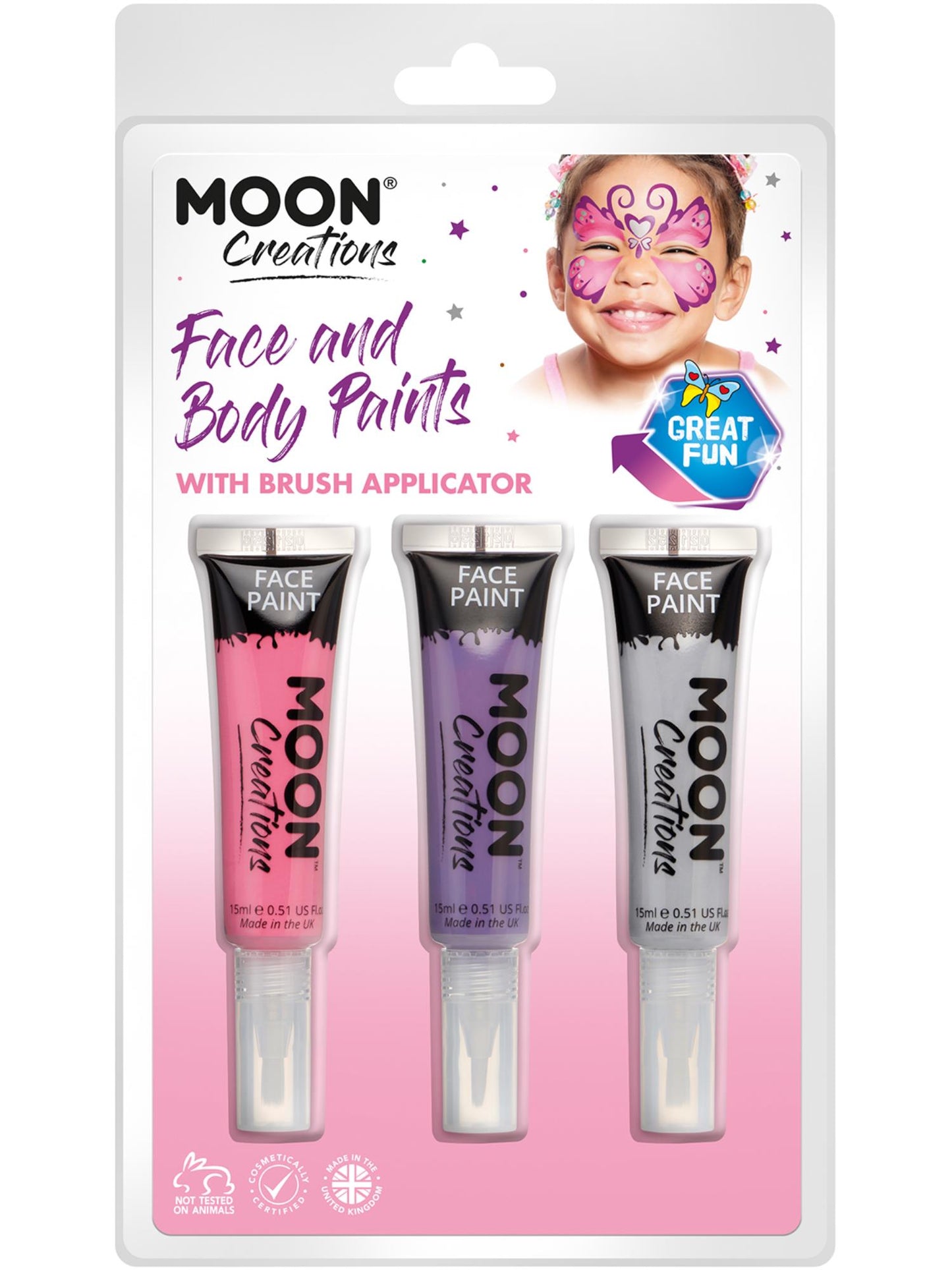 Moon Creations Face & Body Paints and Brush, Wholesale