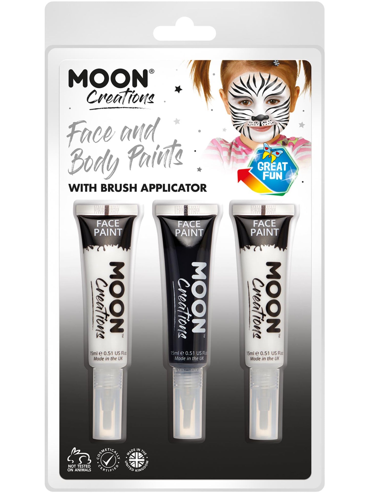 Peintures et pinceaux pour le visage et le corps Moon Creations, vente en gros