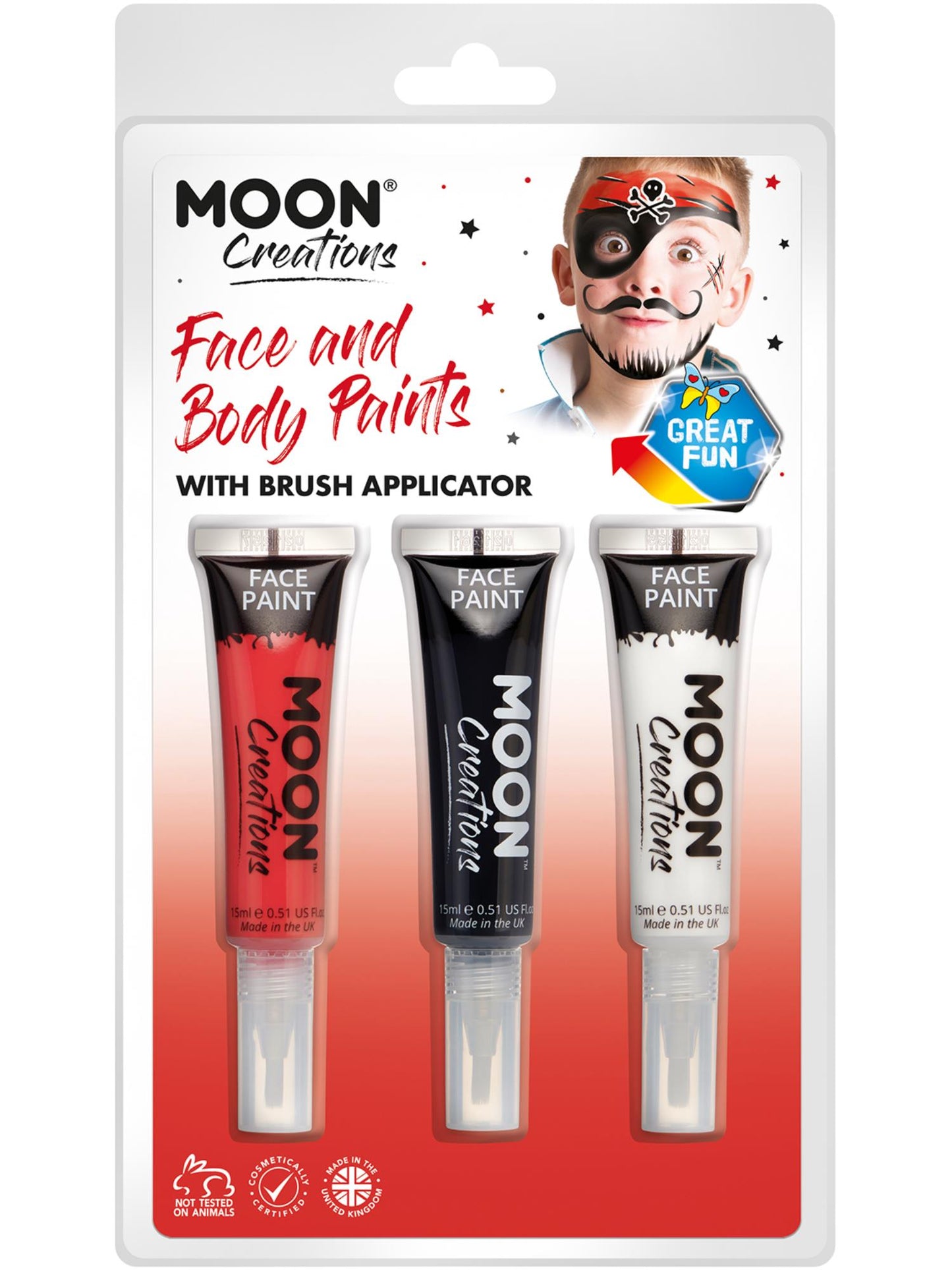 Moon Creations Face & Body Paints and Brush, Wholesale