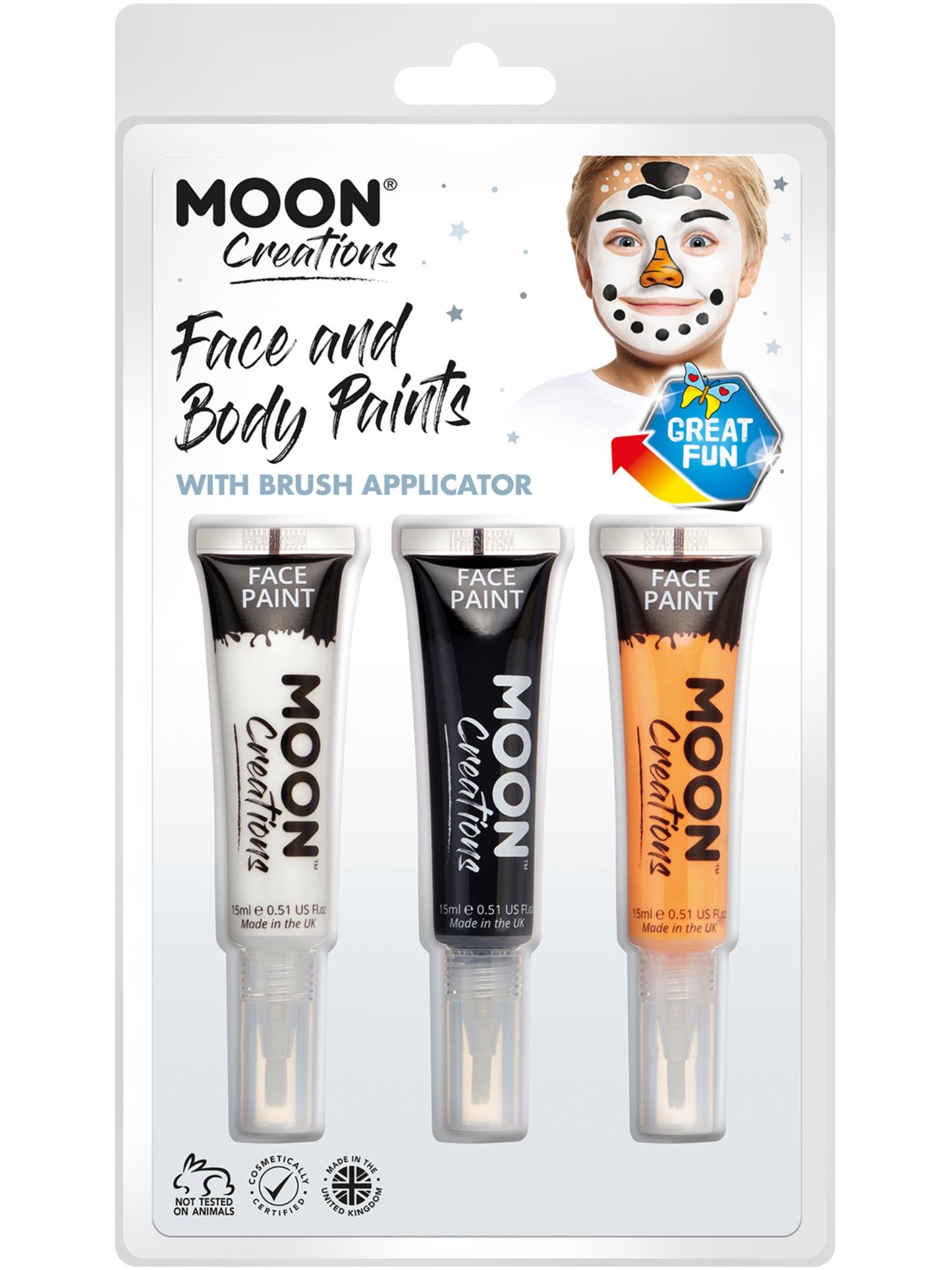 Moon Creations Face & Body Paints and Brush, Wholesale