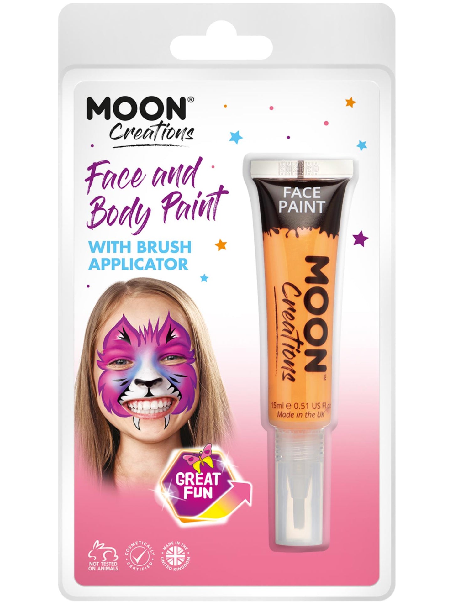 Peintures pour le visage et le corps Moon Creations, Orange, vente en gros
